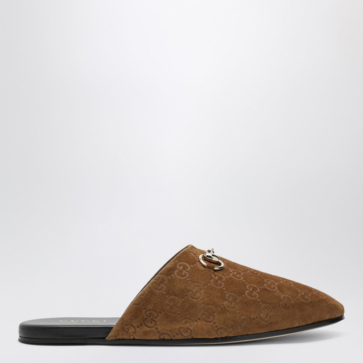 Gucci Menâ€S Brown Sabot With Buckle Men GUCCI