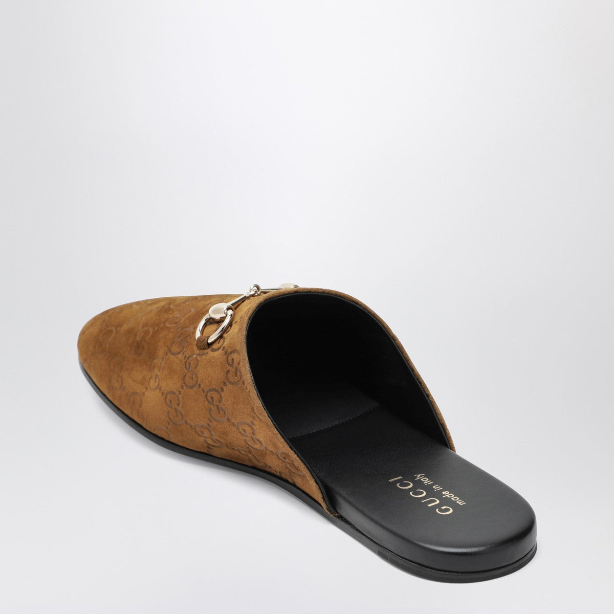 Gucci Menâ€S Brown Sabot With Buckle Men GUCCI