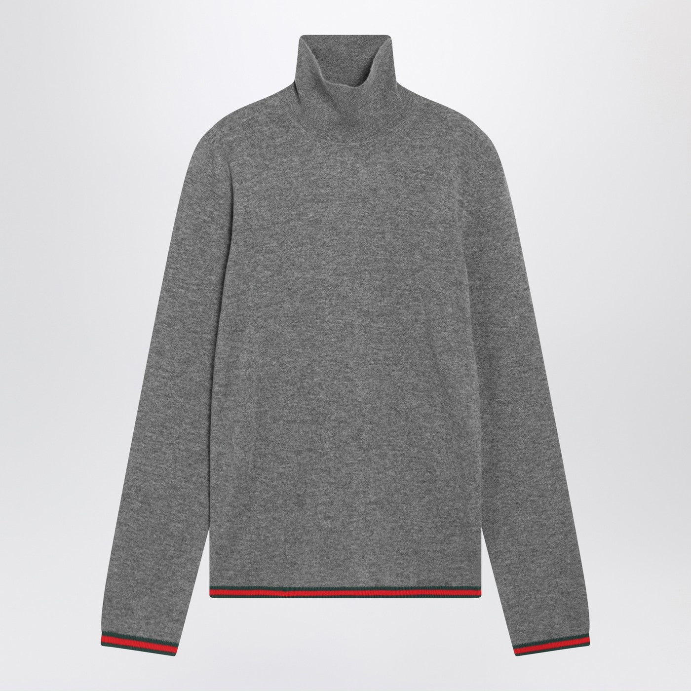 Gucci Grey Cashmere Turtleneck Sweater Men GUCCI