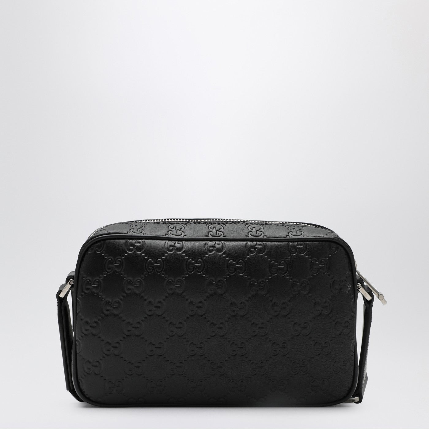 Gucci Small Black Gg Emblem Shoulder Bag Men GUCCI