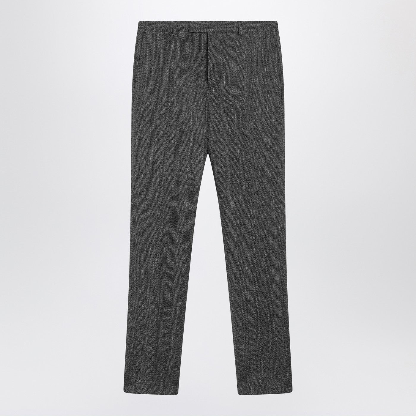 Gucci White/Black Mouline Fabric Trousers Men GUCCI