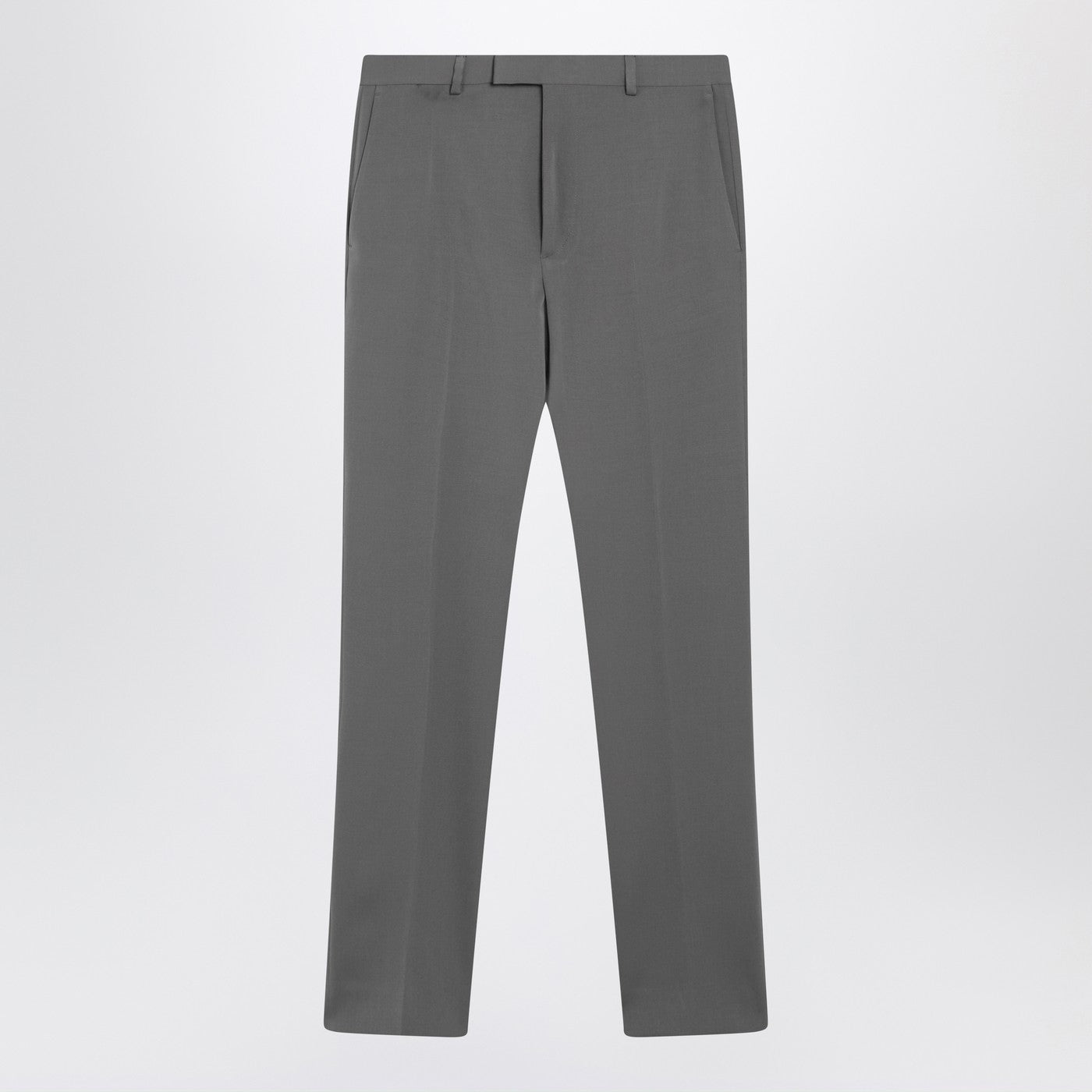 Gucci Grey Wool Satin Trousers Men GUCCI