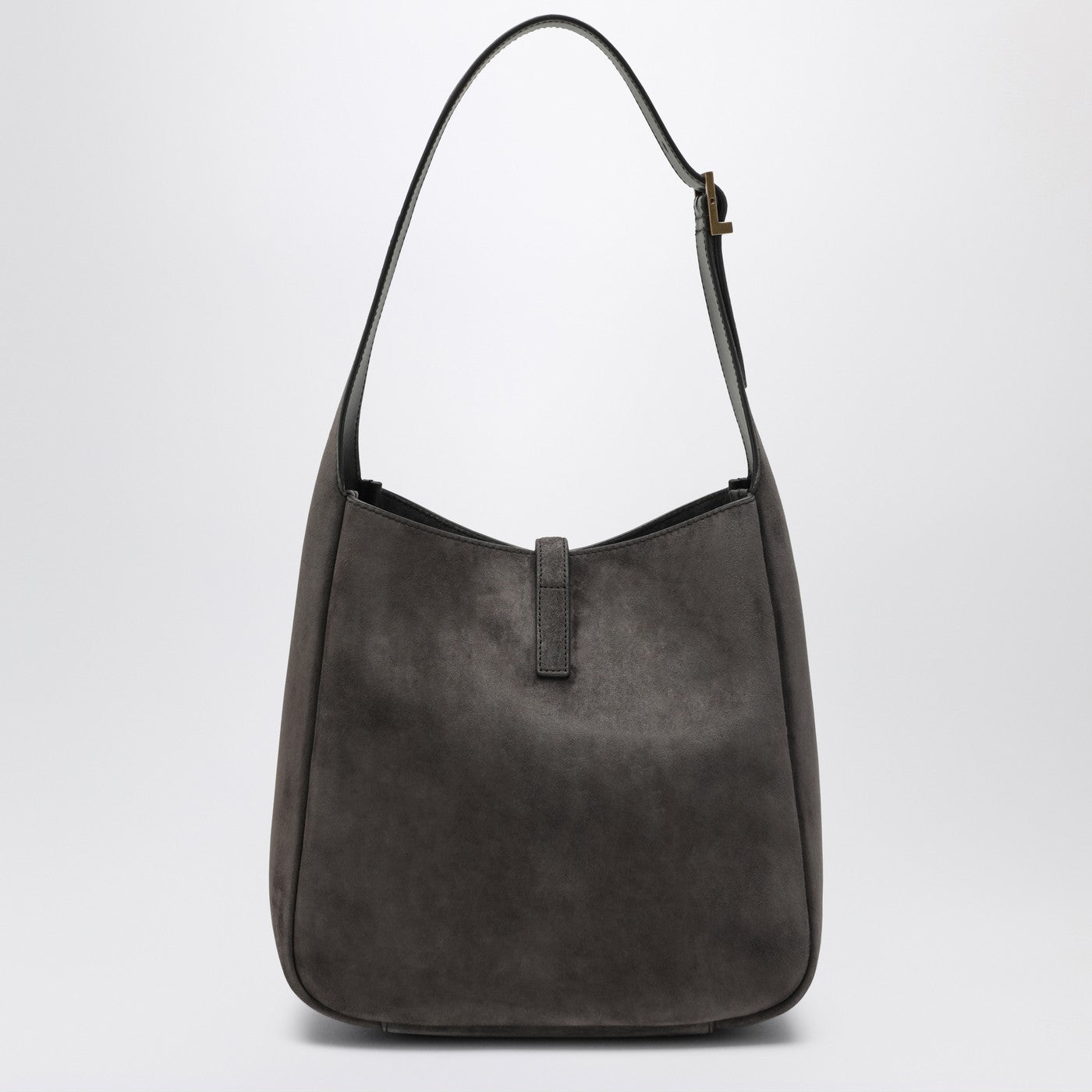 Saint Laurent Small Le 5 Ã€ 7 Grey Suede Bag Women SAINT LAURENT