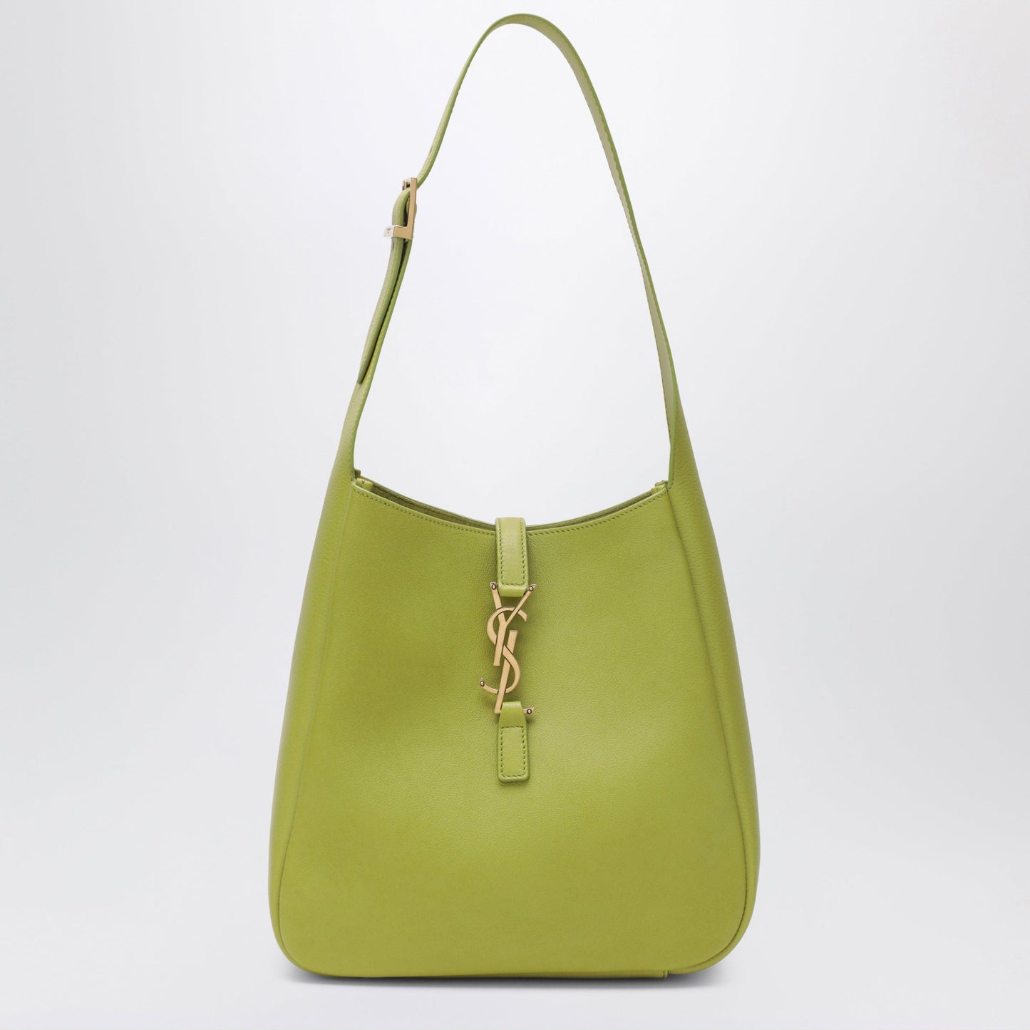 Saint Laurent Small Lime-Coloured Le 5 Ã€ 7 Bag In Textured Leather Women SAINT LAURENT