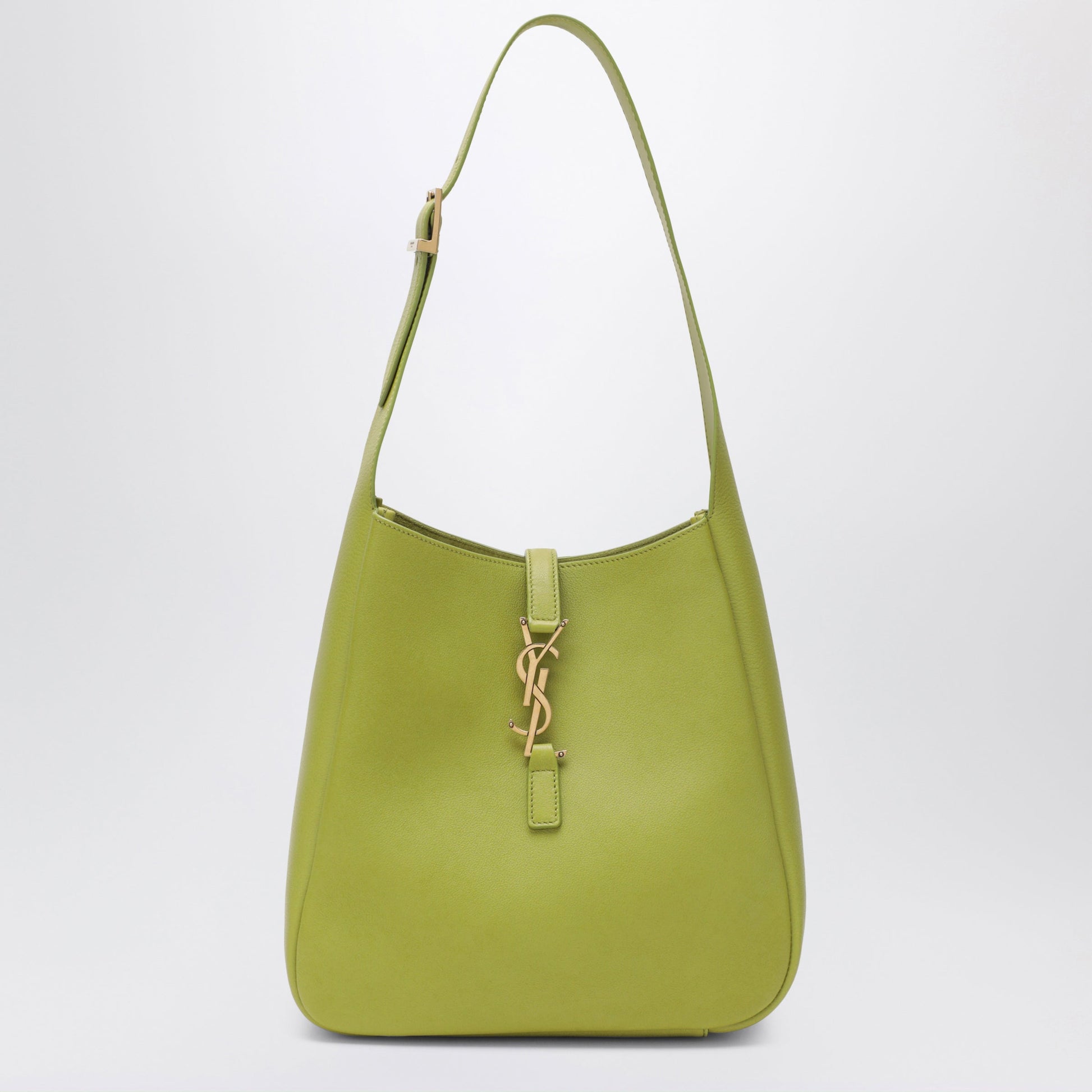 Saint Laurent Small Lime-Coloured Le 5 Ã€ 7 Bag In Textured Leather Women SAINT LAURENT