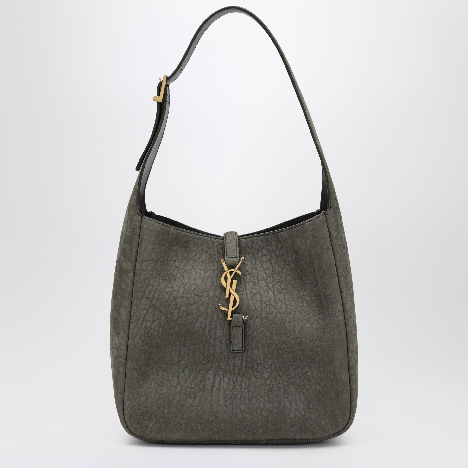 Saint Laurent Le 5 Ã€ 7 Soft Micro Nubuck Leather Bag In Zinc Grey Women SAINT LAURENT