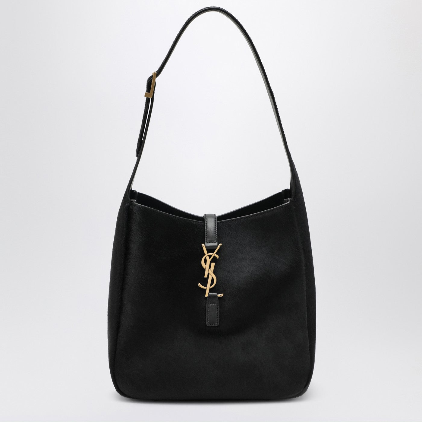 Saint Laurent Black Le 5 Ã€ 7 Shoulder Bag In Pony-Effect Leather Women SAINT LAURENT