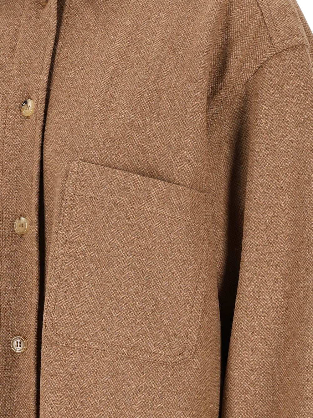 Max Mara Women "Ladino" Camel Hair And Wool Shirt MAX MARA