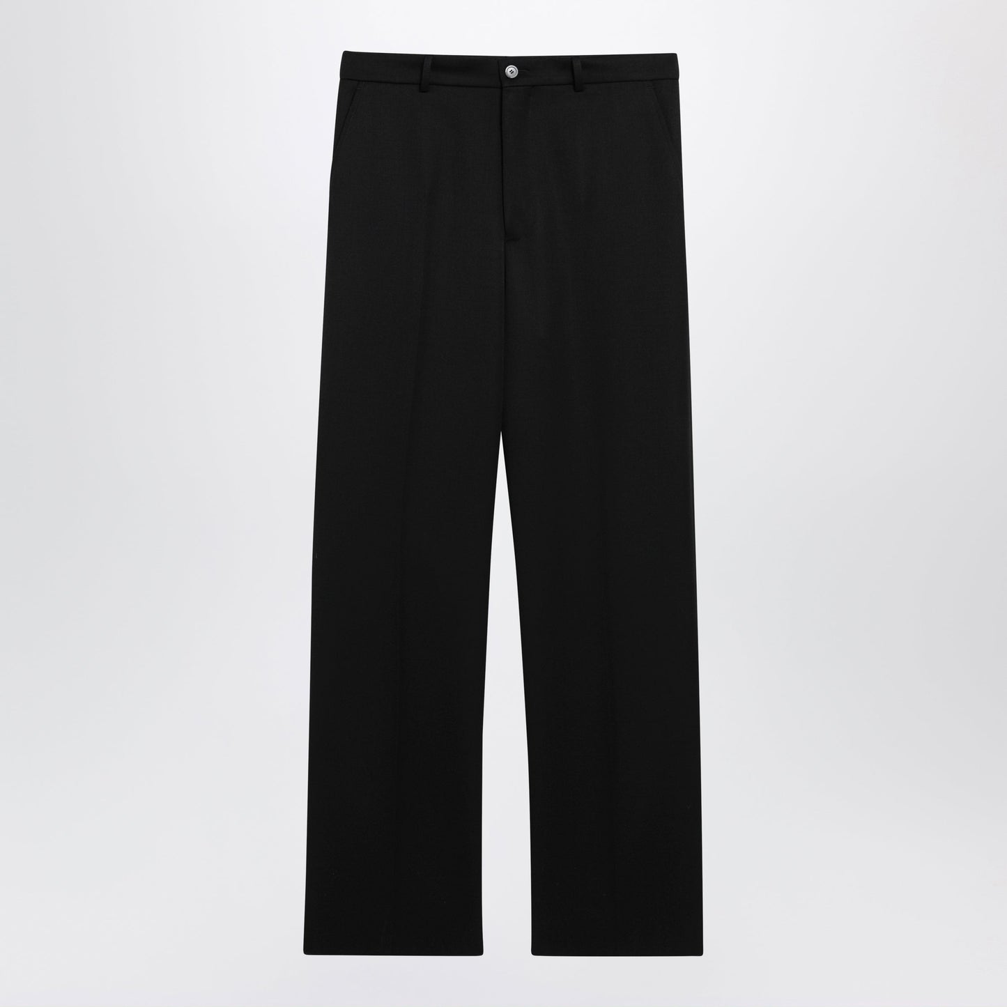 Balenciaga Too Far Tailored Trousers In Dry Wool, Black Men BALENCIAGA