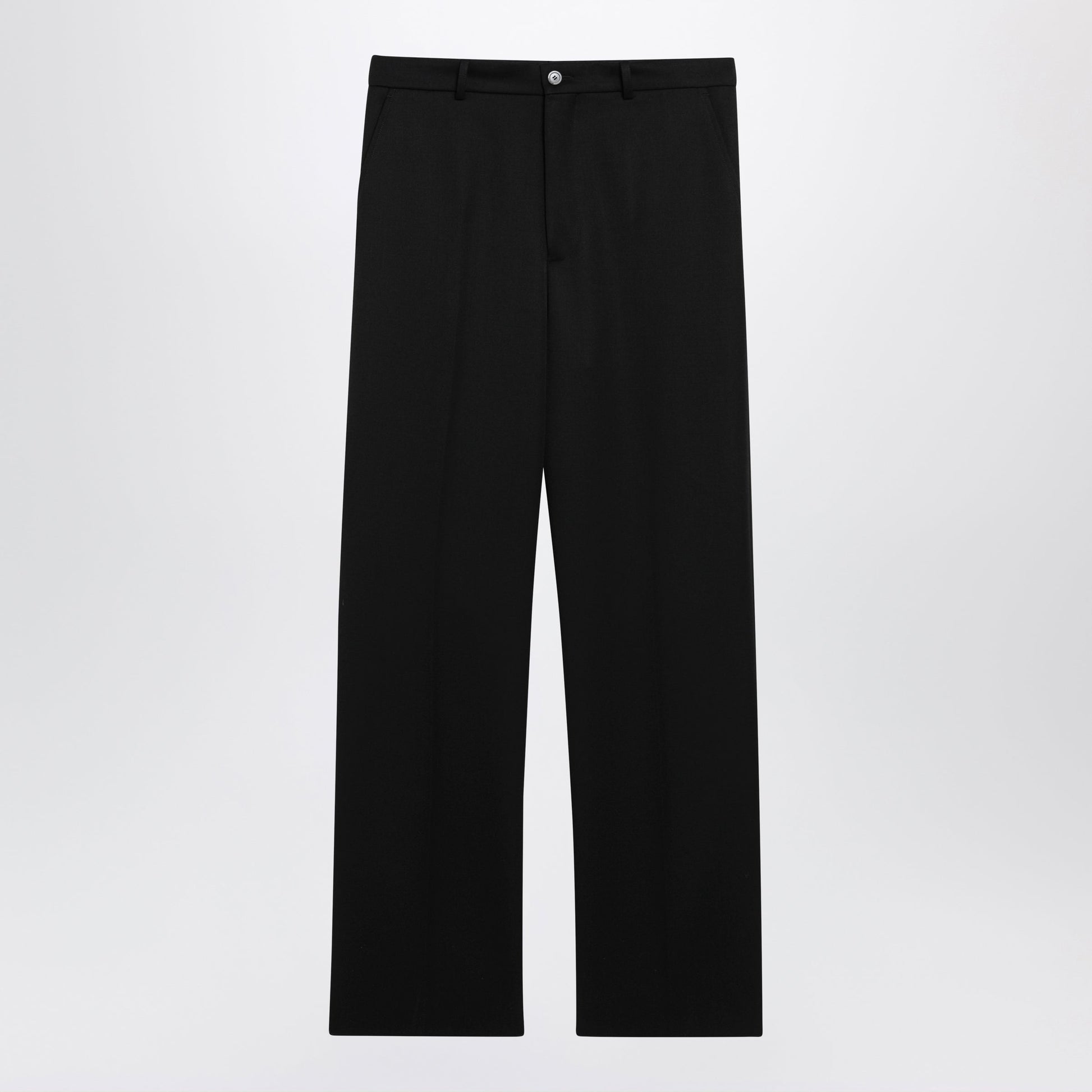 Balenciaga Too Far Tailored Trousers In Dry Wool, Black Men BALENCIAGA