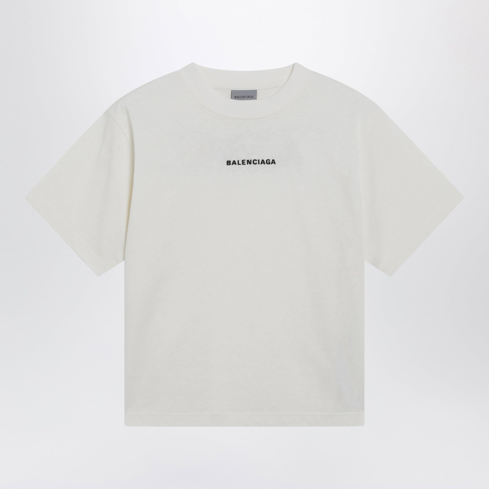 Balenciaga Balenciaga Back Medium Fit T-Shirt In Cream Women BALENCIAGA