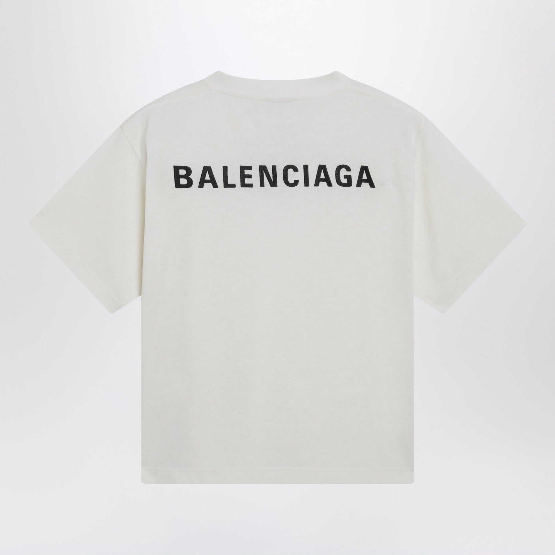 Balenciaga Balenciaga Back Medium Fit T-Shirt In Cream Women BALENCIAGA
