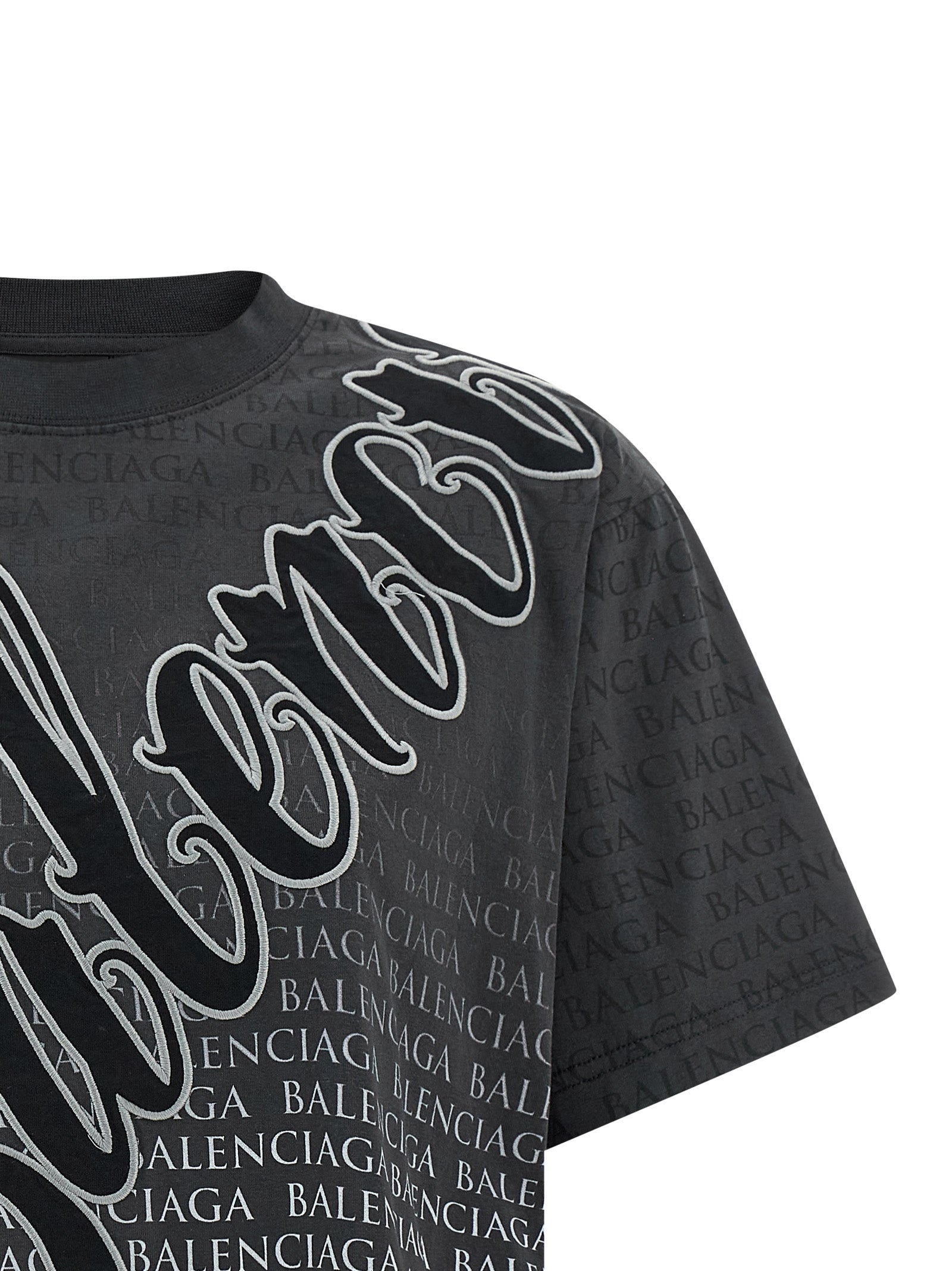 Balenciaga Women 'Cursive' T-Shirt BALENCIAGA