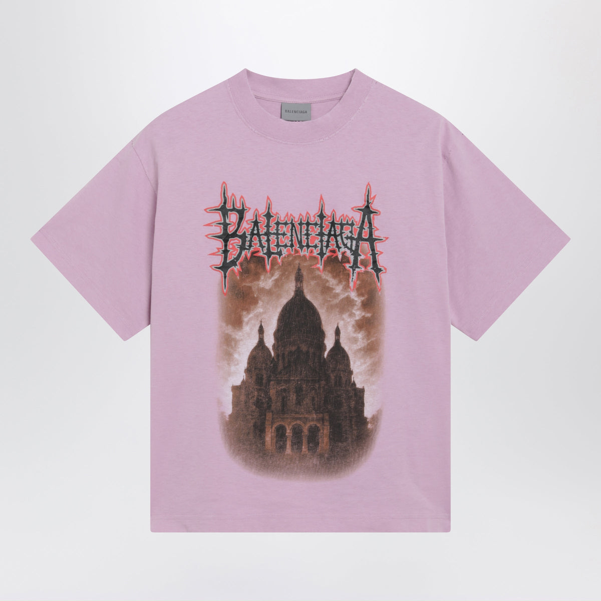 Balenciaga Women's Sacre Cå“Ur T-Shirt In Jersey, Old Pink Women BALENCIAGA
