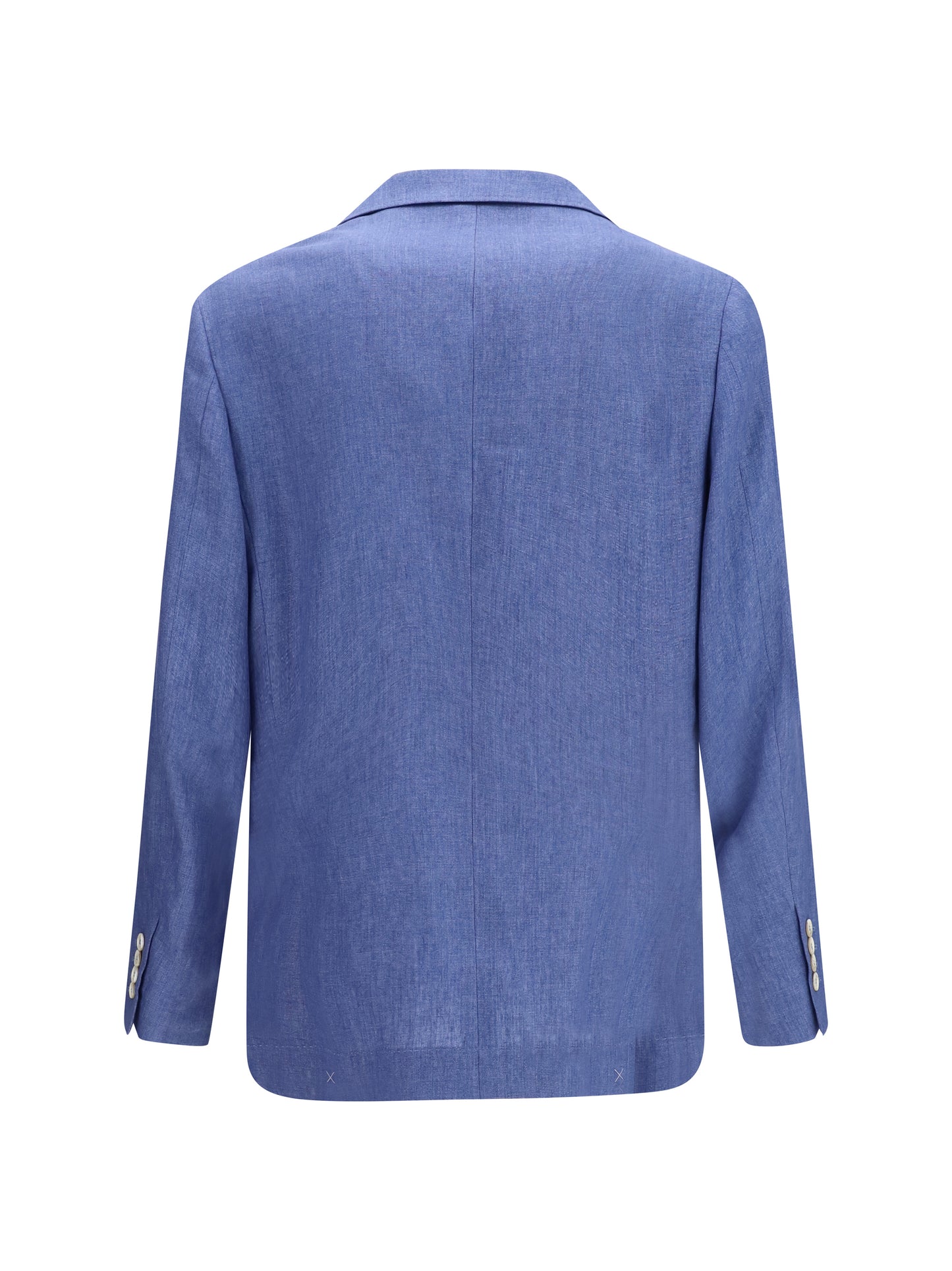 Brunello Cucinelli Men Deconstructed Single-Breasted Jacket In Mélange Linen BRUNELLO CUCINELLI
