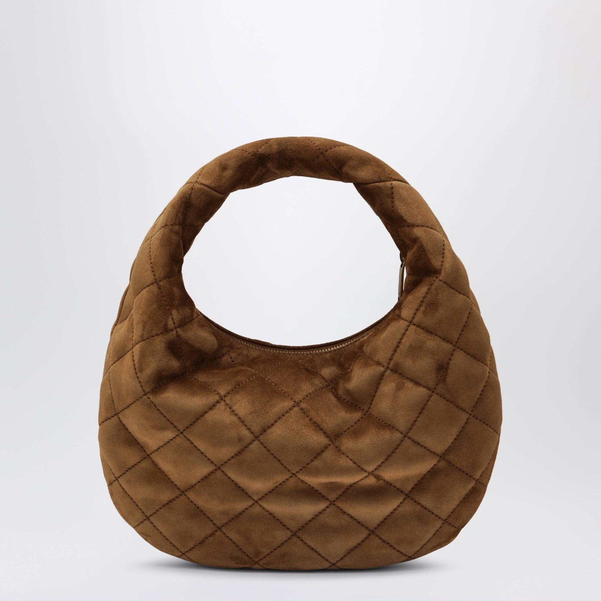 Saint Laurent Caramel-Coloured Icarino Bag In Quilted Suede Women SAINT LAURENT