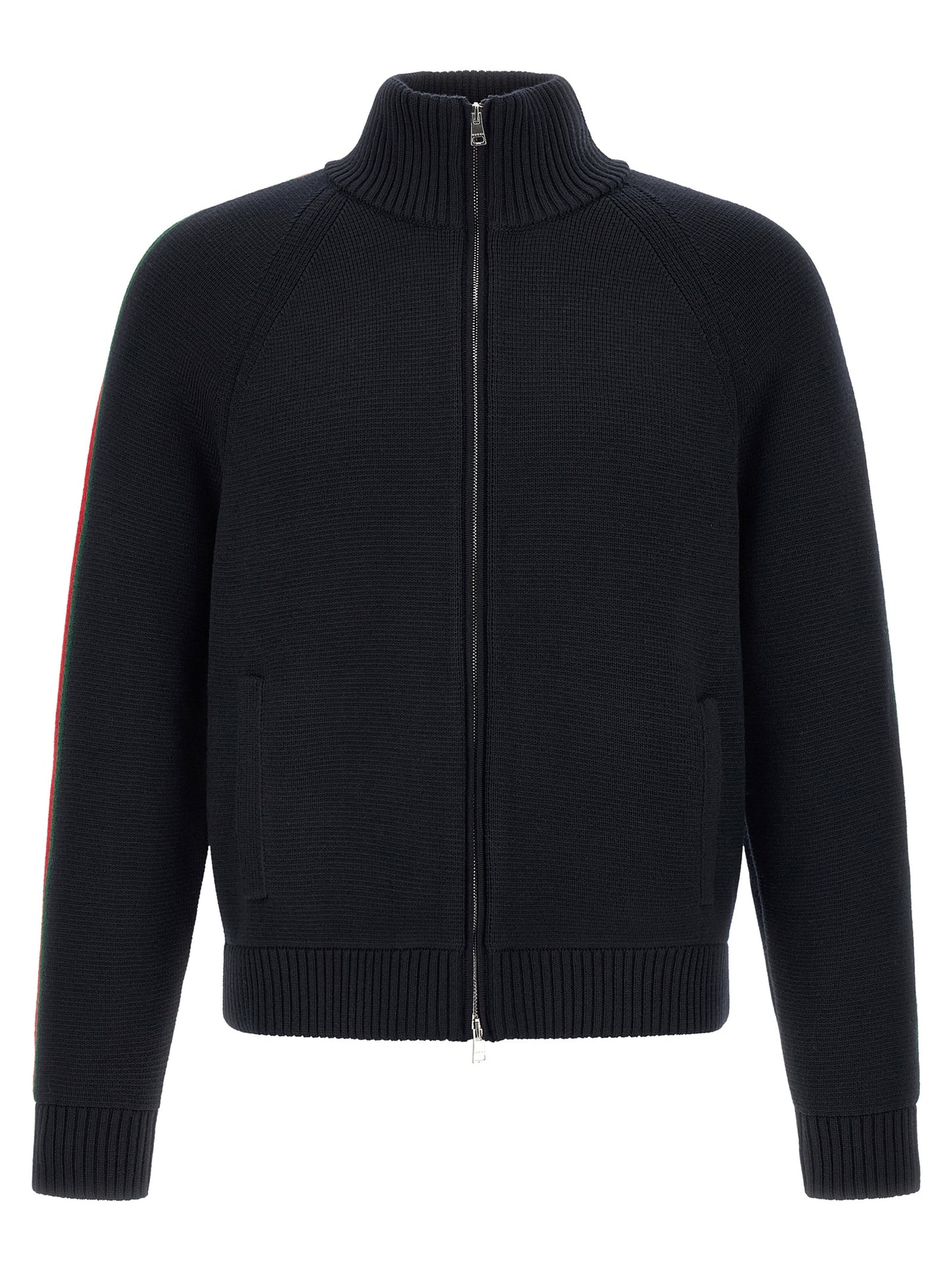 Gucci Men Gucci Web Ribbon Knitted Jacket GUCCI