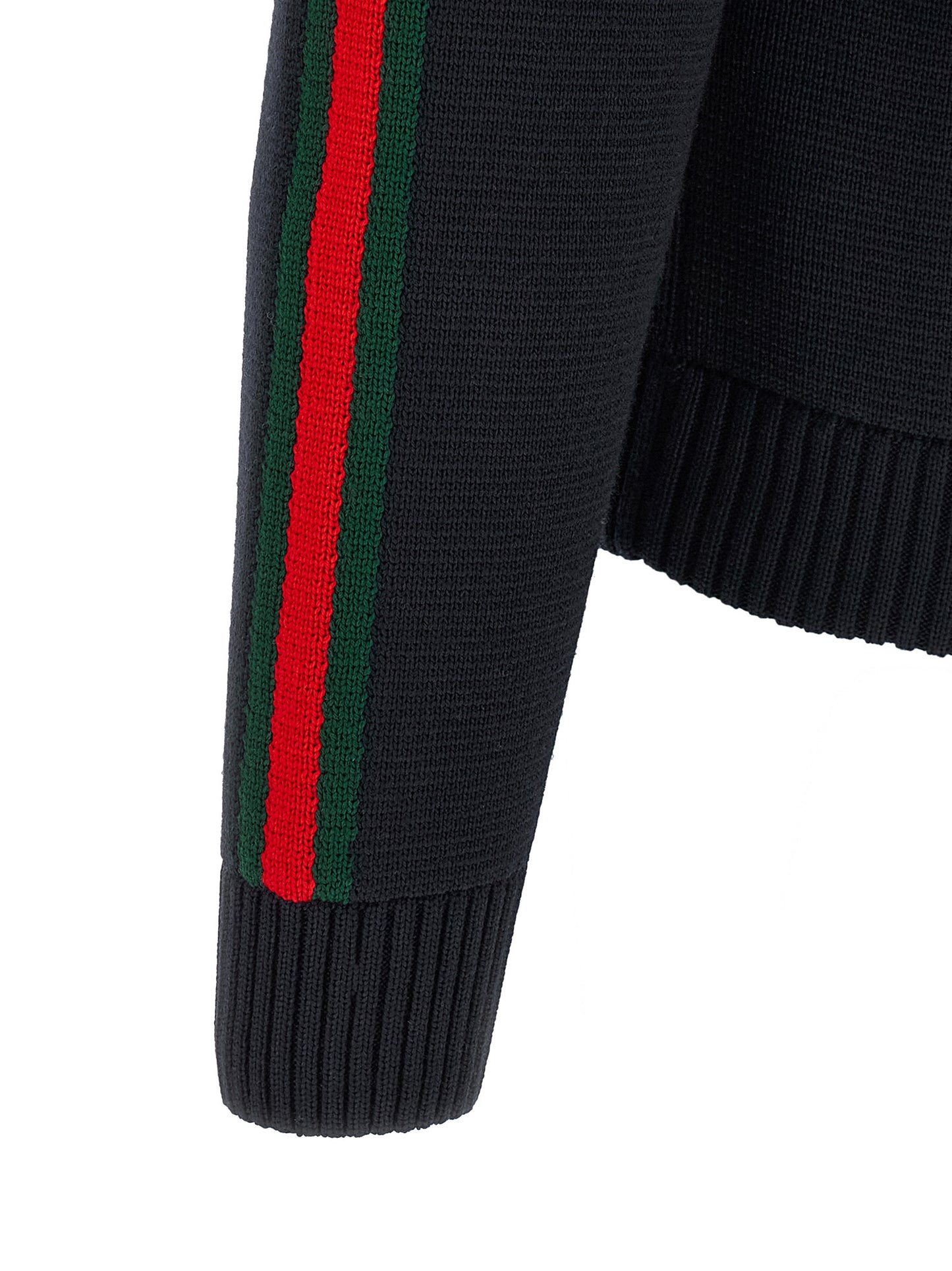 Gucci Men Gucci Web Ribbon Knitted Jacket GUCCI
