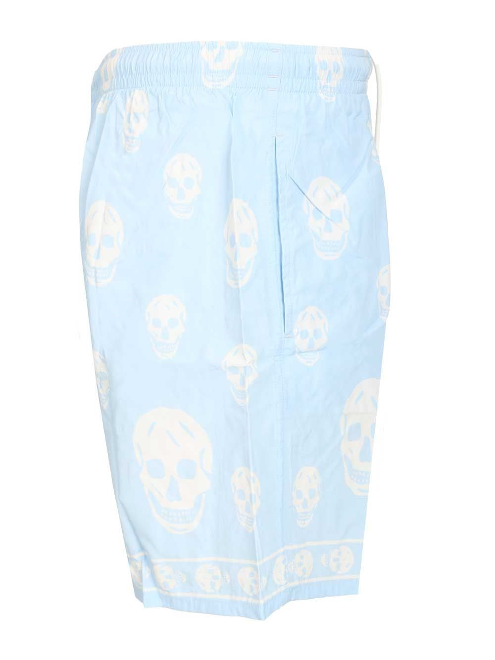 Mcqueen Men Swim Shorts With Skull Motif ALEXANDER MCQUEEN
