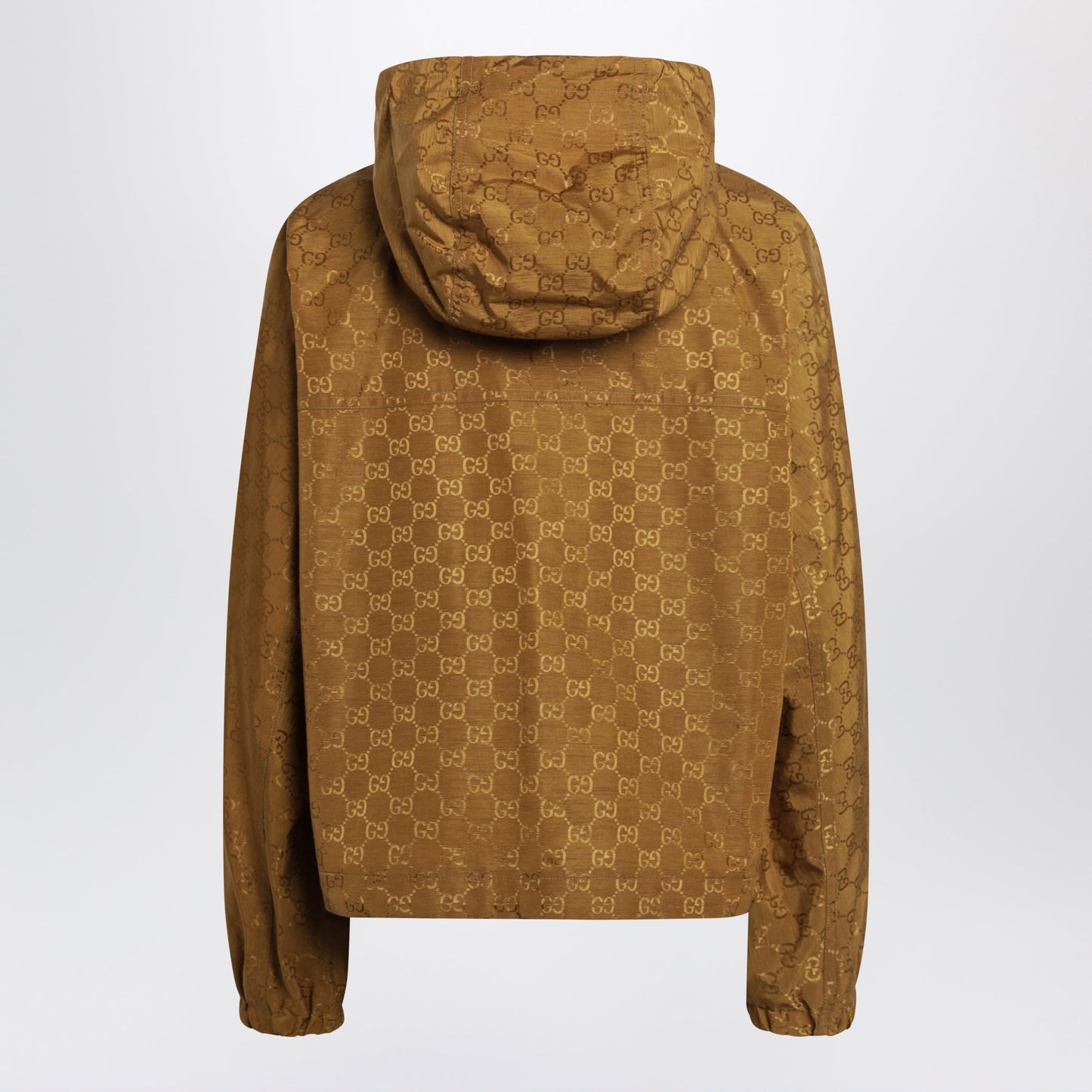 Gucci Technical Jacquard Jacket With Brown Gg Pattern Women GUCCI
