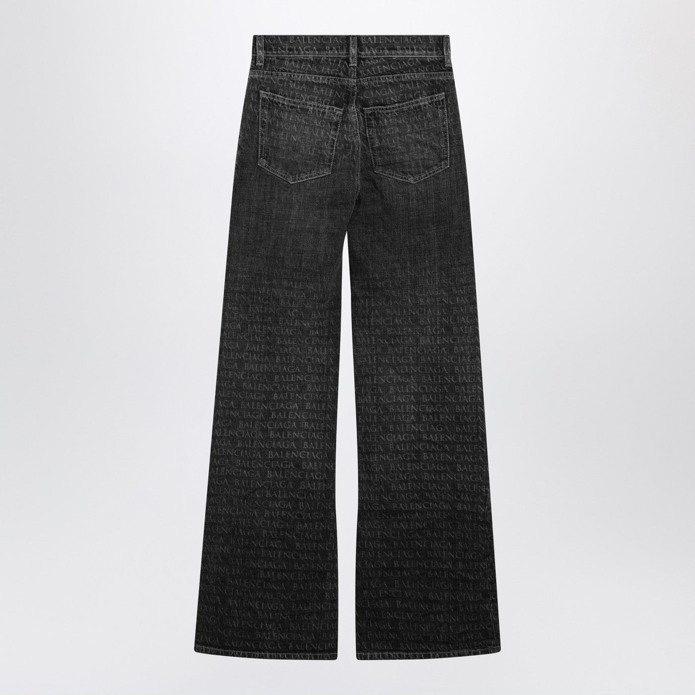 Balenciaga Black Washed Jeans With Jacquard Logos Women BALENCIAGA