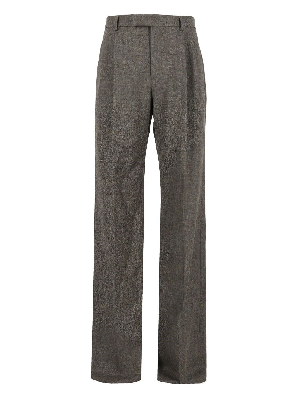 Valentino Garavani Men Mouliné Wool And Linen Trousers VALENTINO GARAVANI