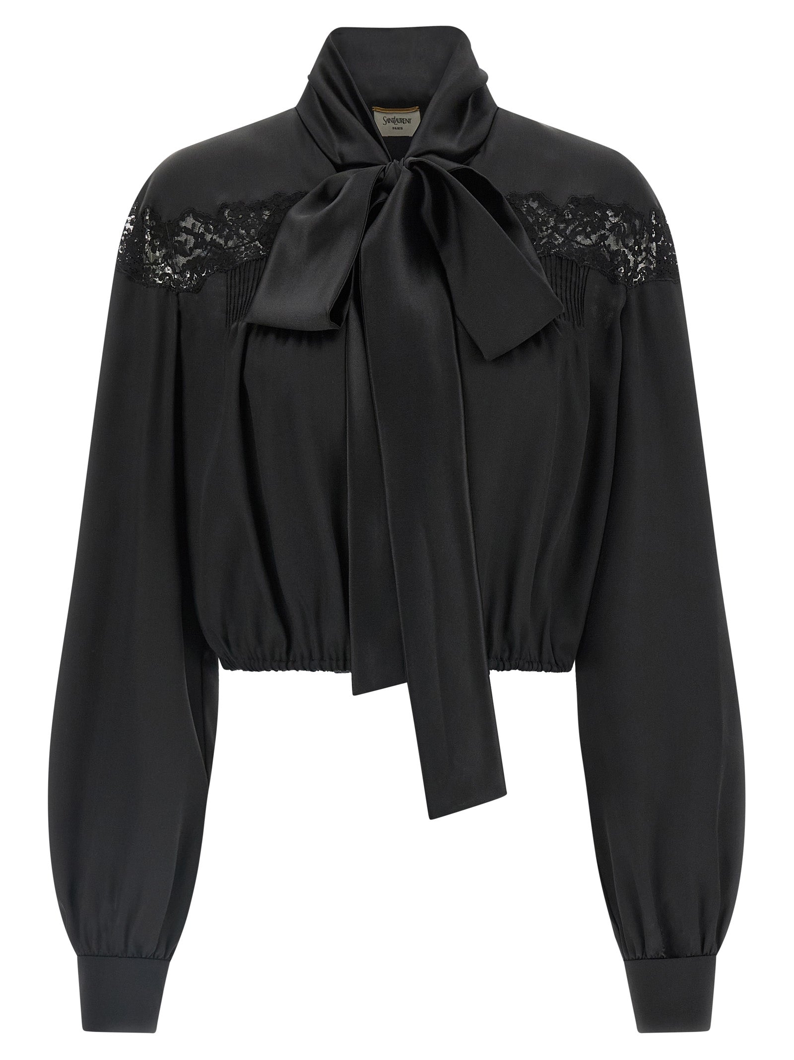 Saint Laurent Women Lace Silk Shirt SAINT LAURENT