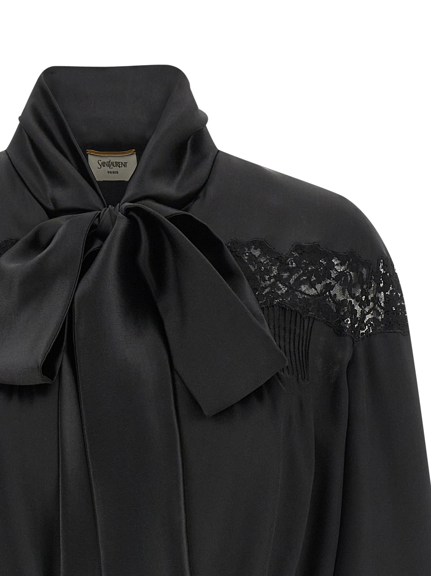 Saint Laurent Women Lace Silk Shirt SAINT LAURENT