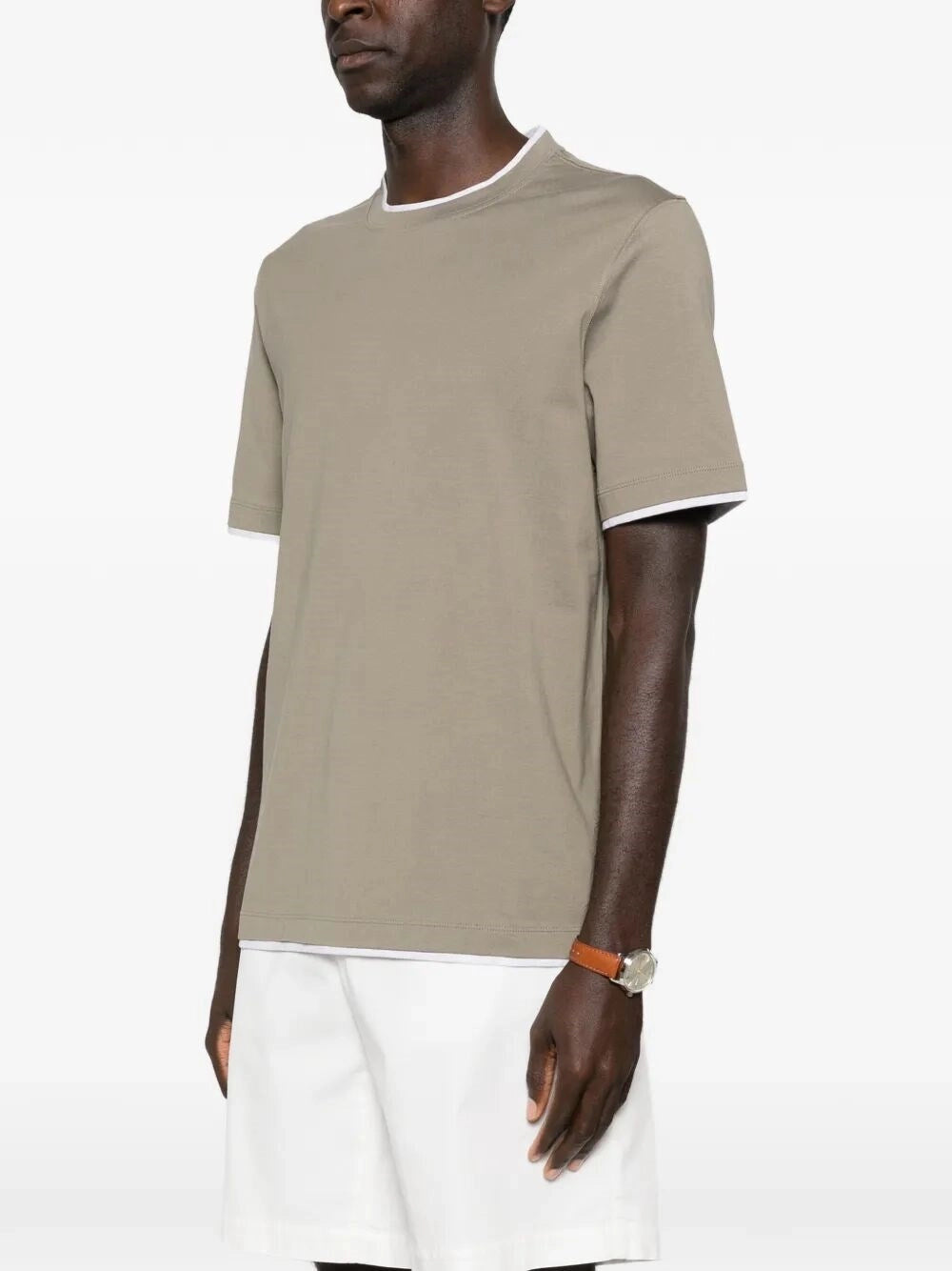 Brunello Cucinelli Men T-Shirt With Faux-Layering