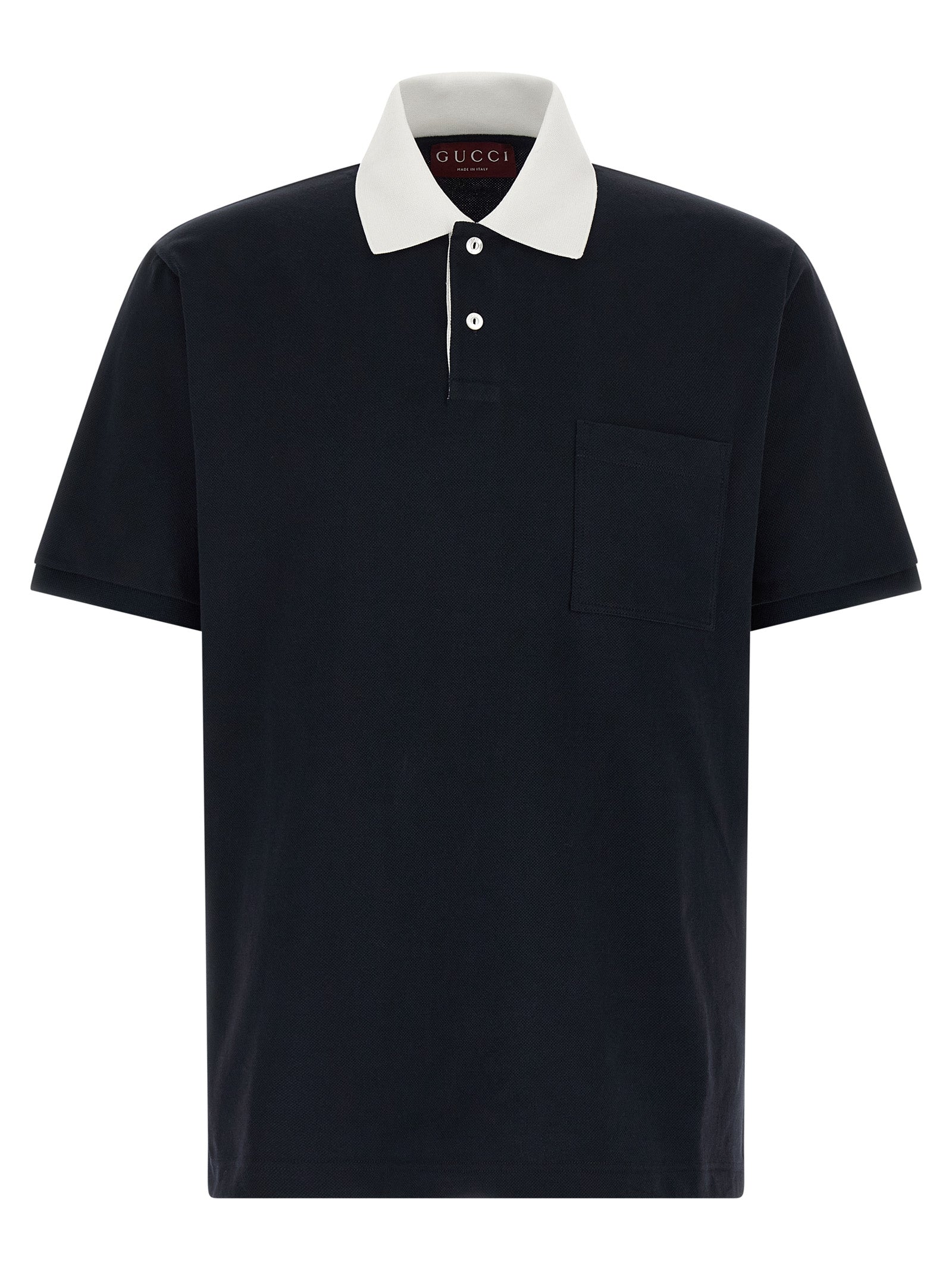 Gucci Men Contrast Collar Polo Shirt GUCCI