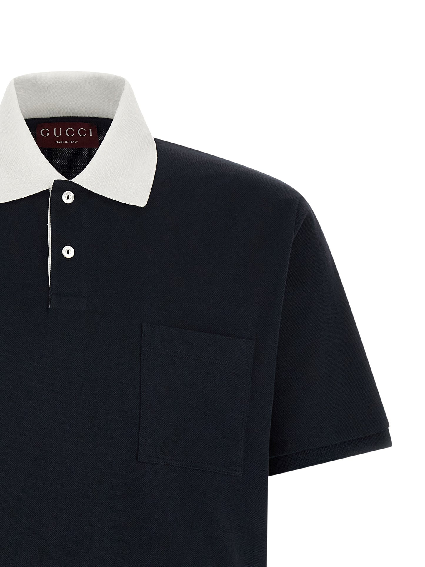 Gucci Men Contrast Collar Polo Shirt GUCCI