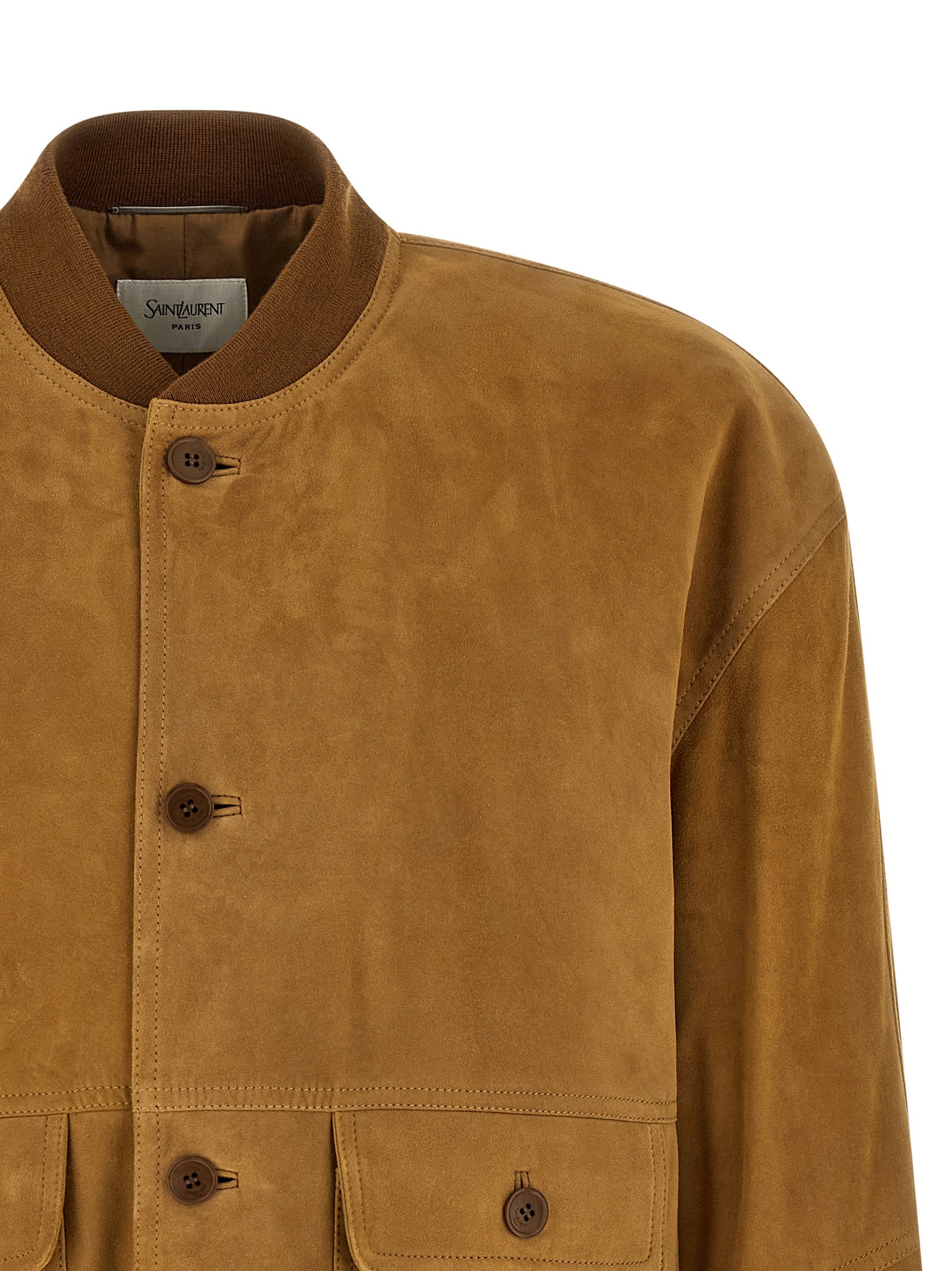 Saint Laurent Men Suede Bomber Jacket SAINT LAURENT