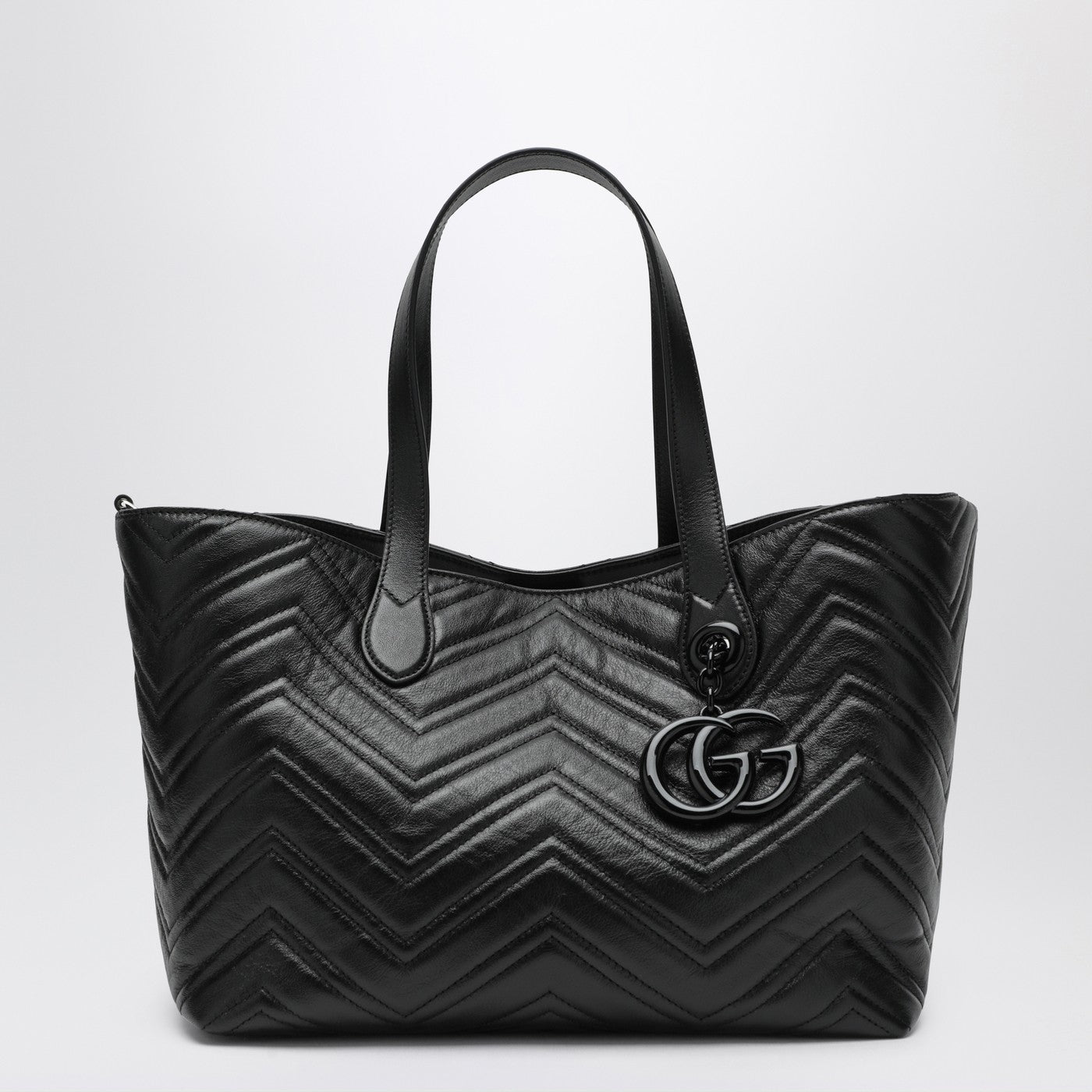 Gucci Medium Black Gg Marmont Shopping Bag Women GUCCI
