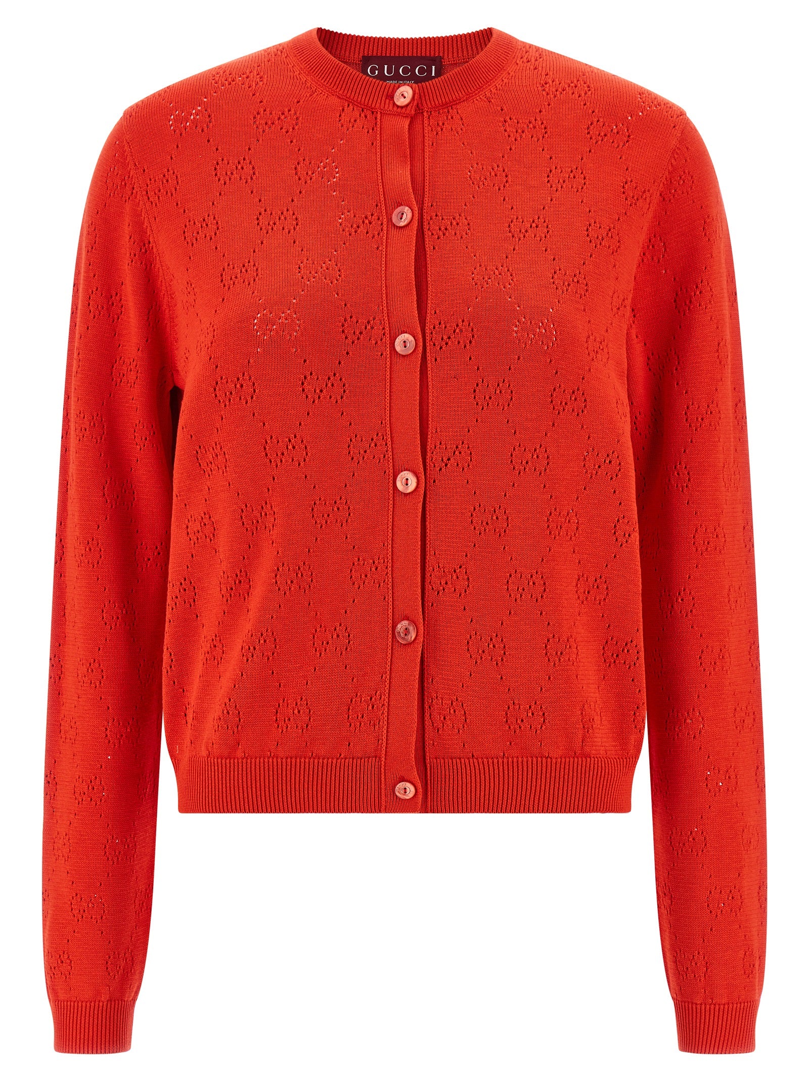 Gucci Women Openwork Gg Cardigan GUCCI