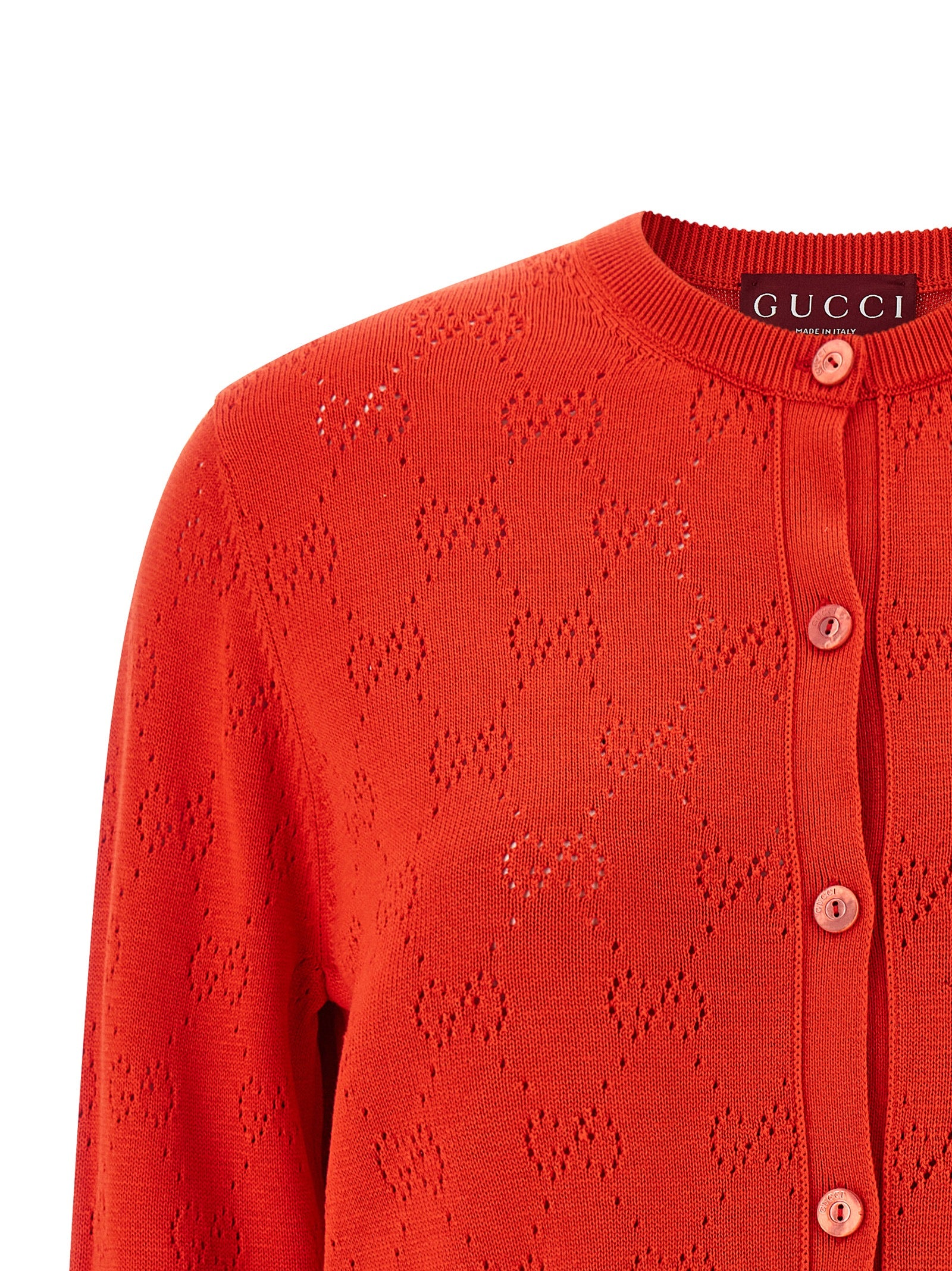 Gucci Women Openwork Gg Cardigan GUCCI