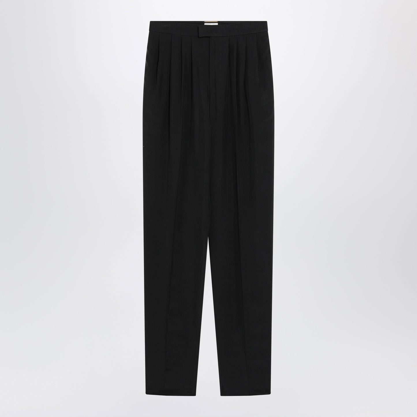 Saint Laurent Tailored Trousers In Black Habutai Silk Women SAINT LAURENT