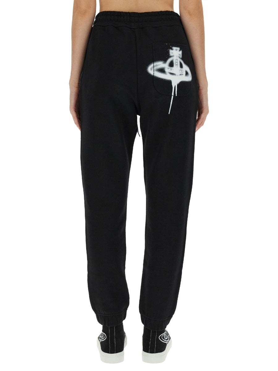 Vivienne Westwood Women Jogging Pants With Spray Print Orb VIVIENNE WESTWOOD