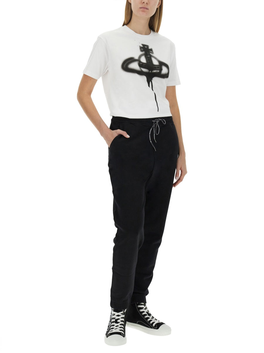 Vivienne Westwood Women Jogging Pants With Spray Print Orb VIVIENNE WESTWOOD