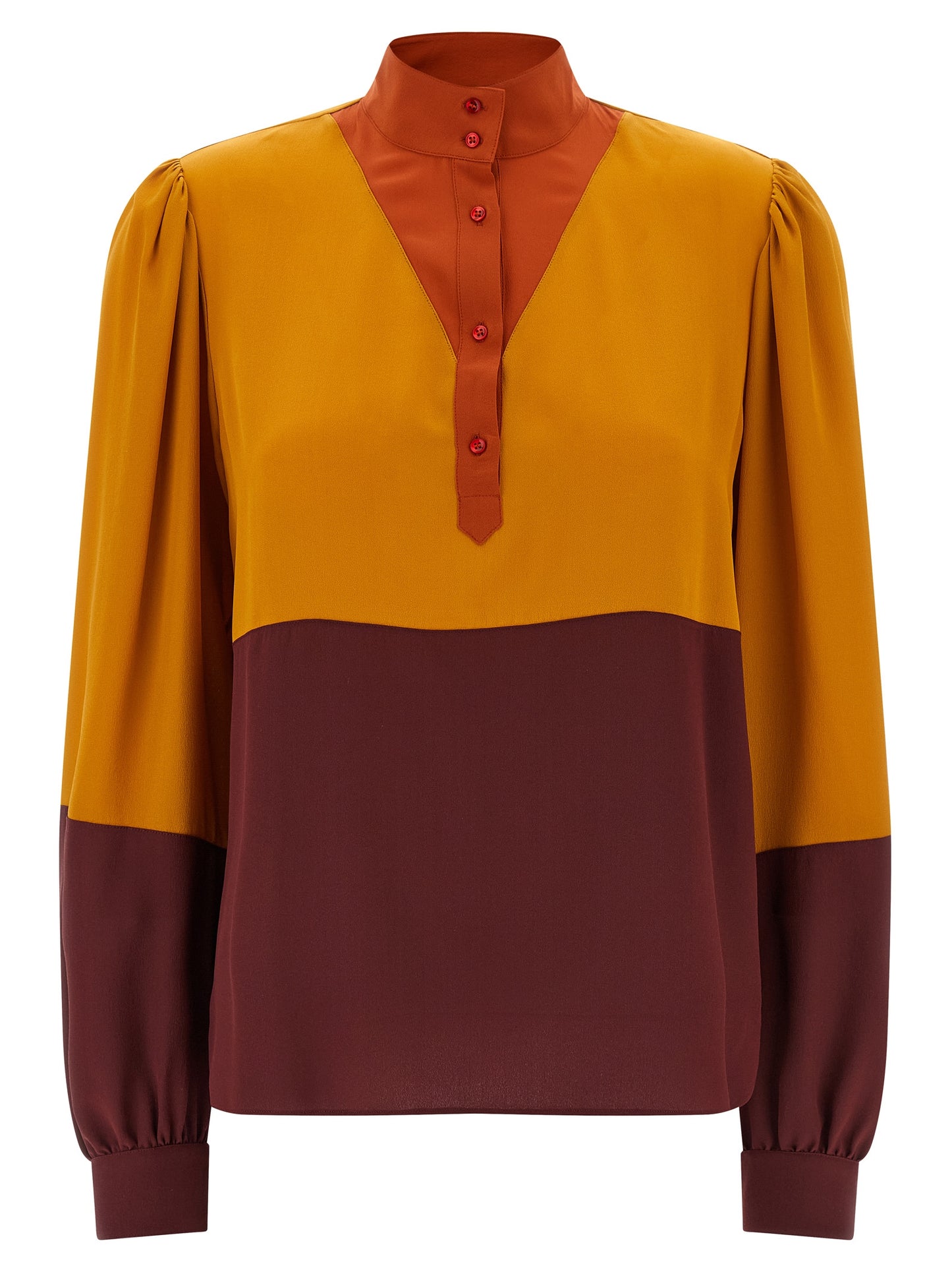 Saint Laurent Women Color-Block Blouse SAINT LAURENT