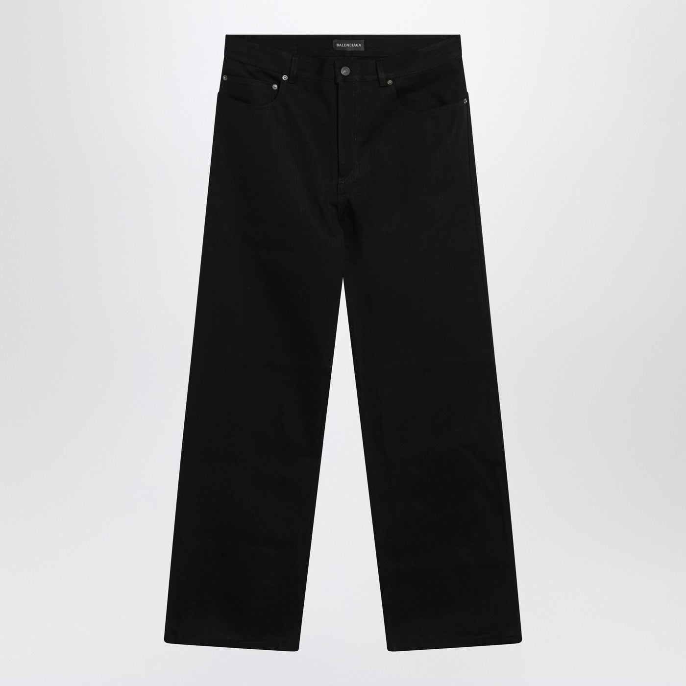 Balenciaga Black Cotton Denim Trousers Men BALENCIAGA