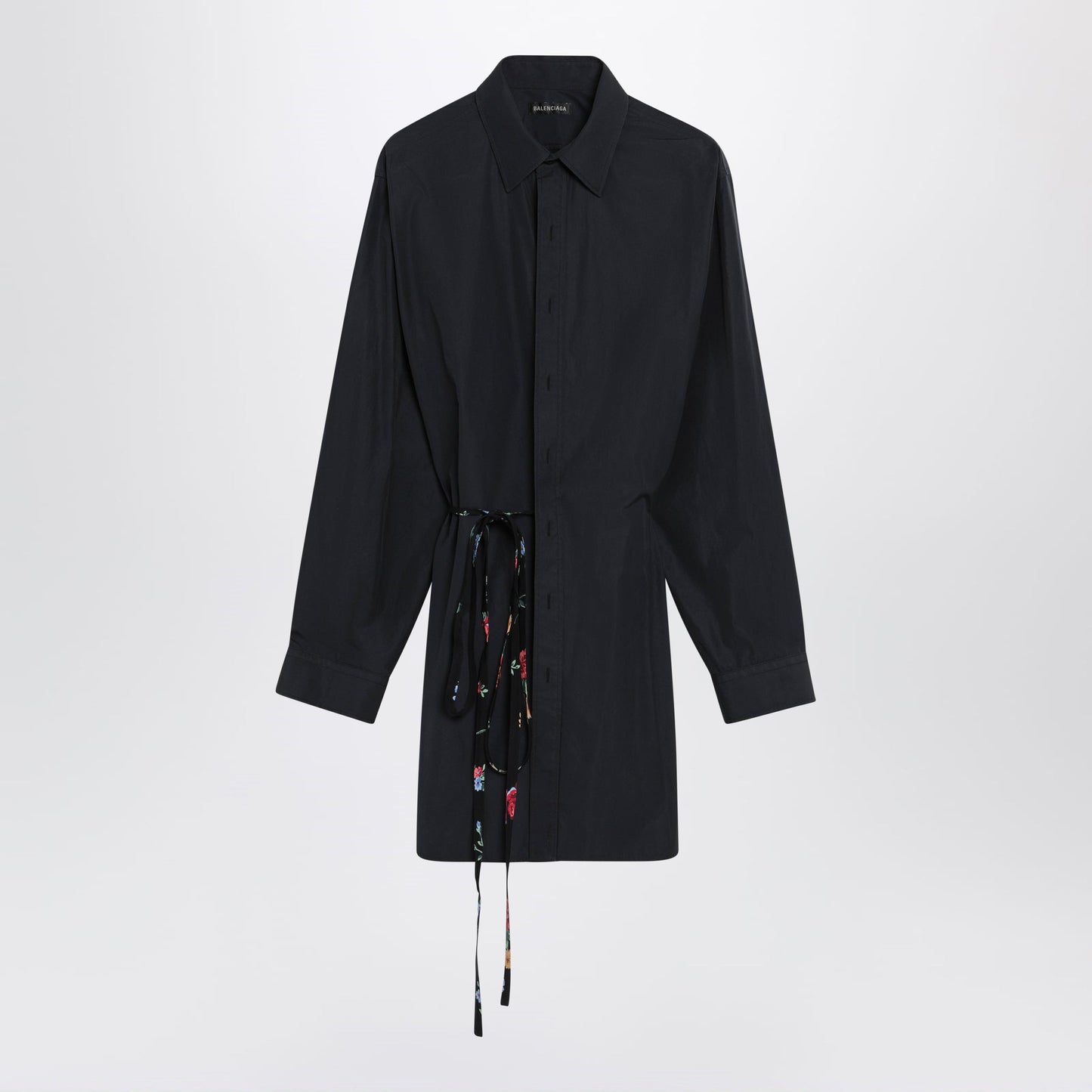 Balenciaga Short Dress With Floral Waist Belt Women BALENCIAGA