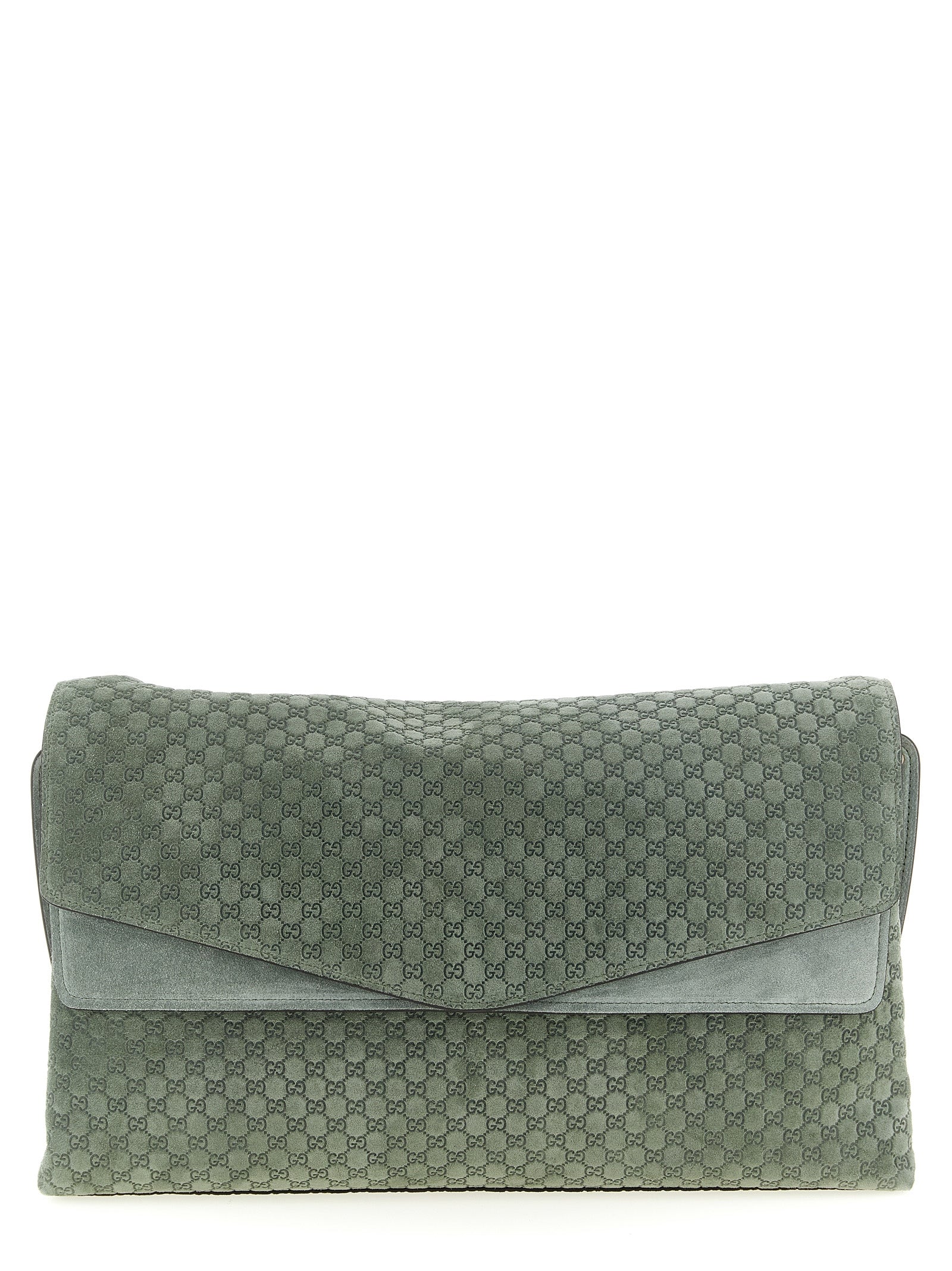 Gucci Women Gg Large Suede Shoulder Bag GUCCI
