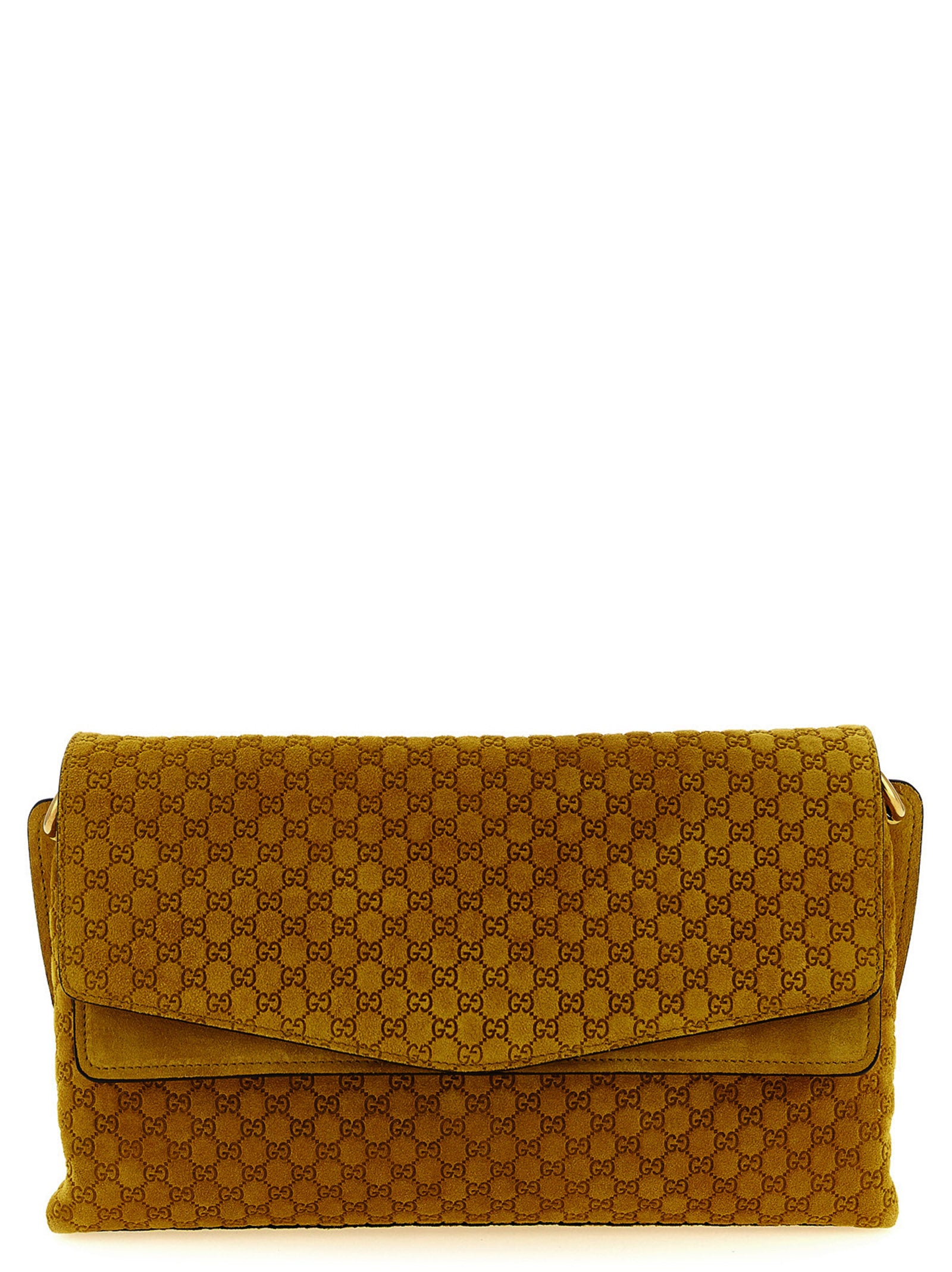Gucci Women Gg Medium Suede Shoulder Bag GUCCI