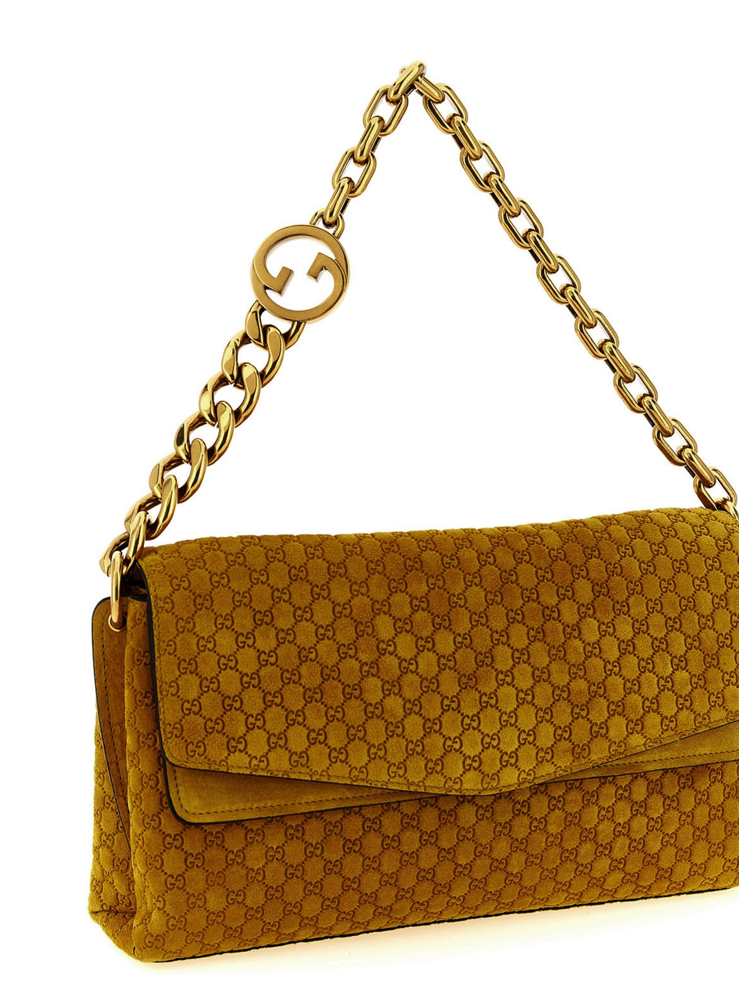 Gucci Women Gg Medium Suede Shoulder Bag GUCCI