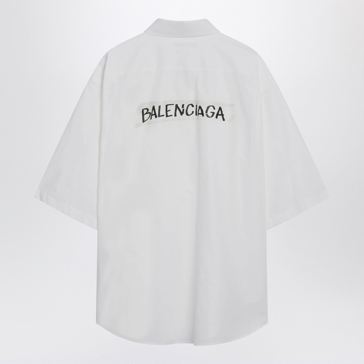 Balenciaga White Masking Tape Shirt Men BALENCIAGA