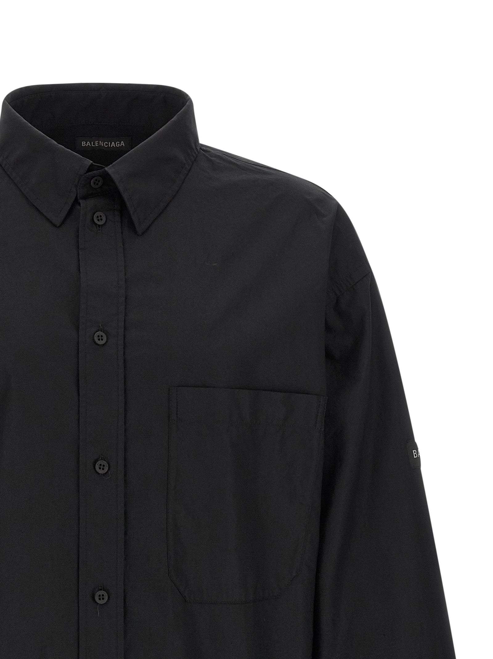 Balenciaga Men Logo Patch Shirt BALENCIAGA