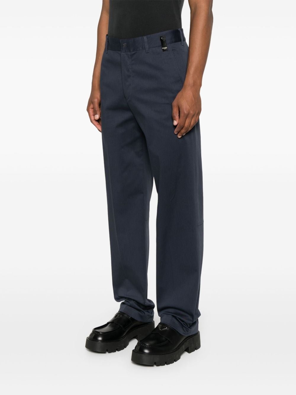 Fendi Men Gabardine Cigarette Trousers FENDI
