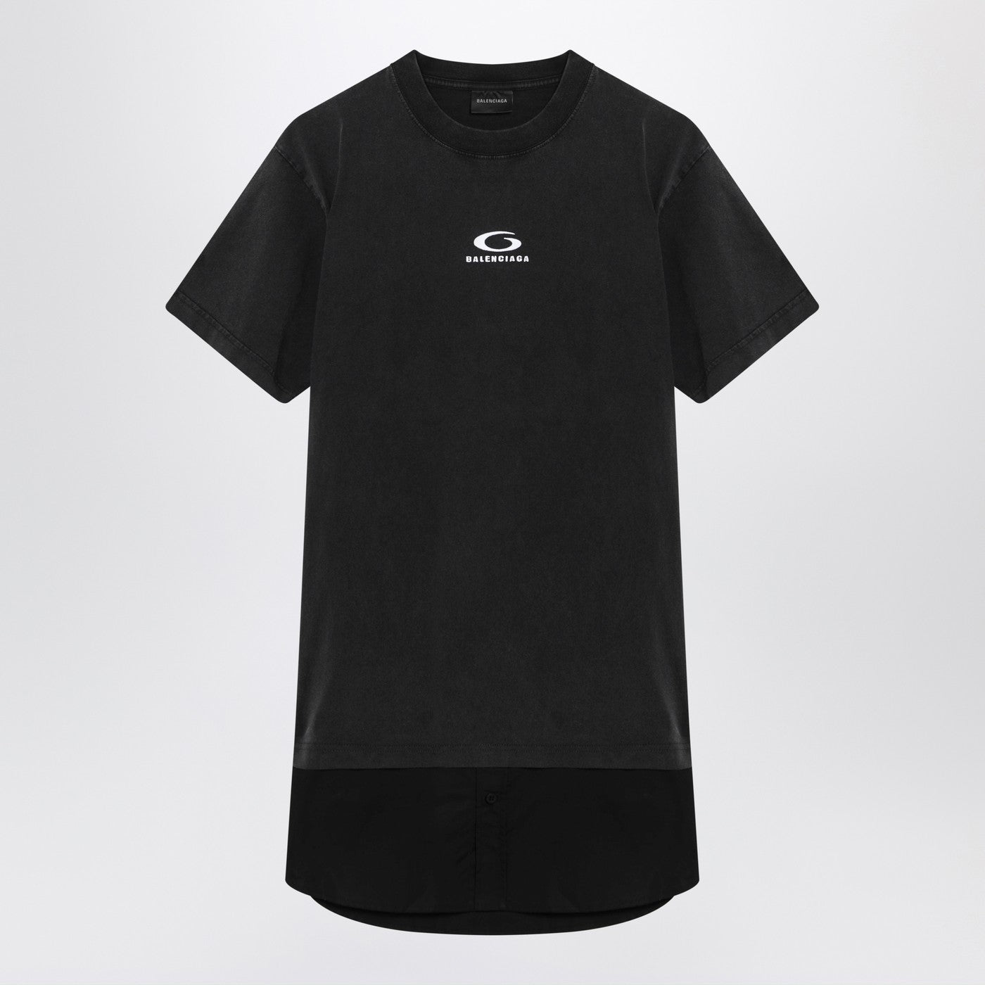 Balenciaga Black Washed Loop Sports Icon Mini Dress Women BALENCIAGA