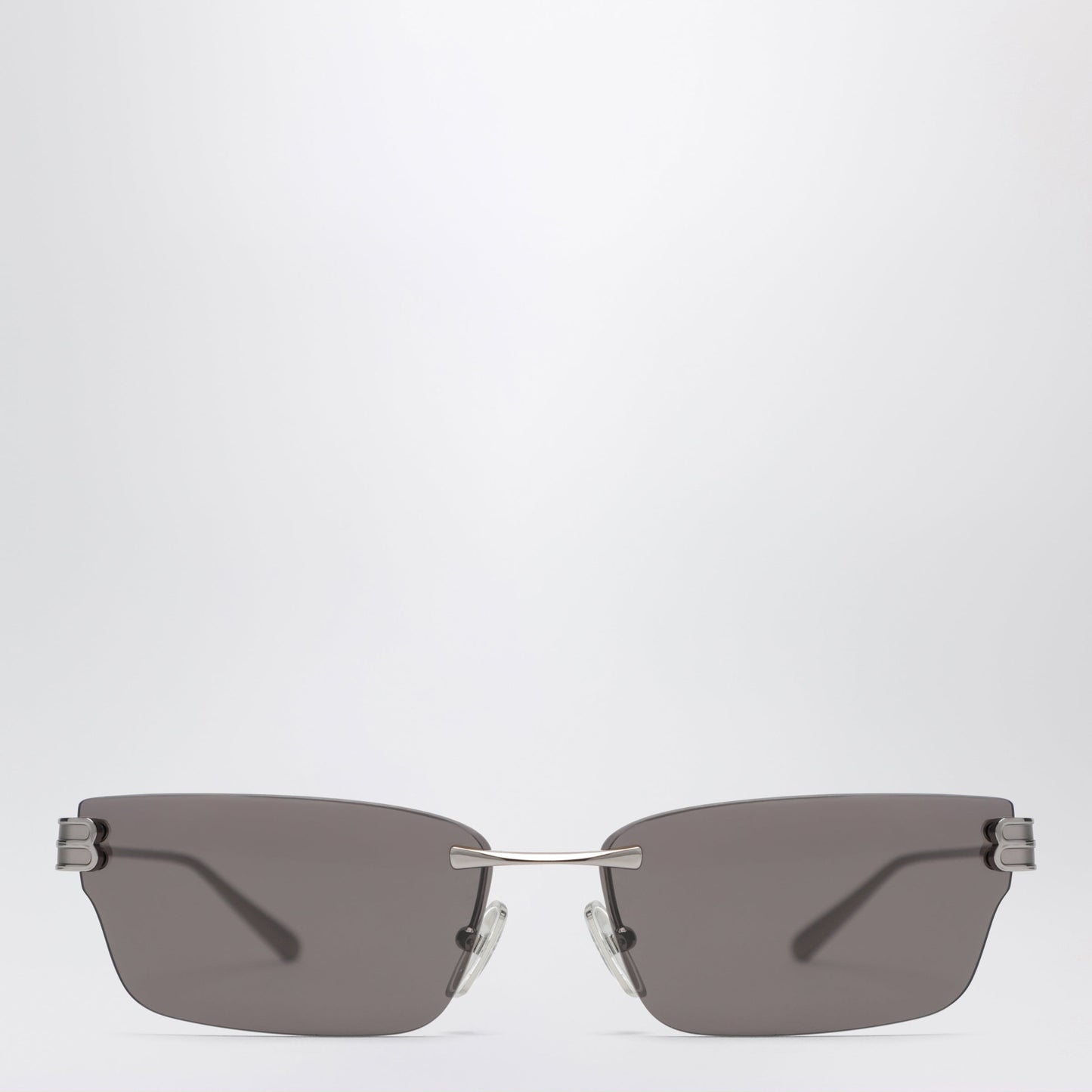 Balenciaga Gossip Rectangular Silver/Black Sunglasses Women BALENCIAGA