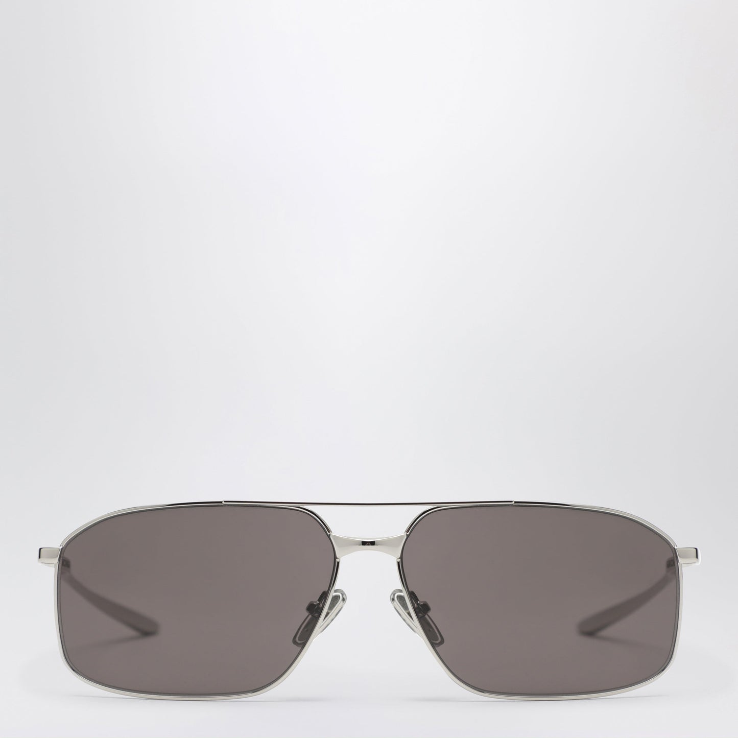 Balenciaga Rectangular Silver/Black Sunglasses Women BALENCIAGA